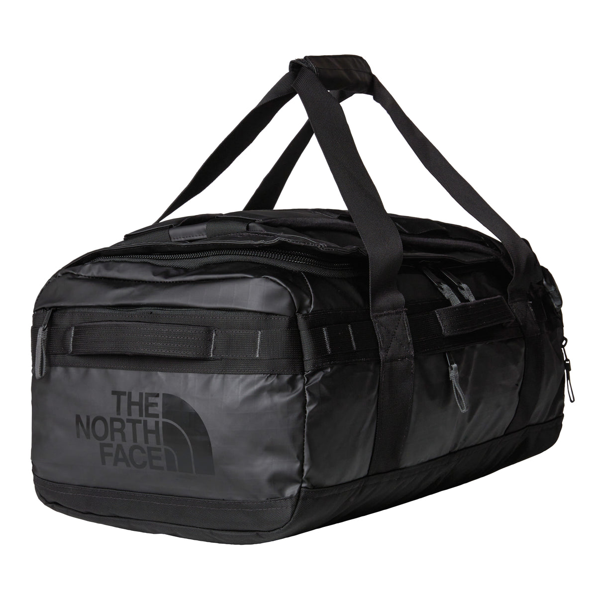 The North Face Base Camp Voyager Duffel 42L in TNF Black and Asphalt Grey