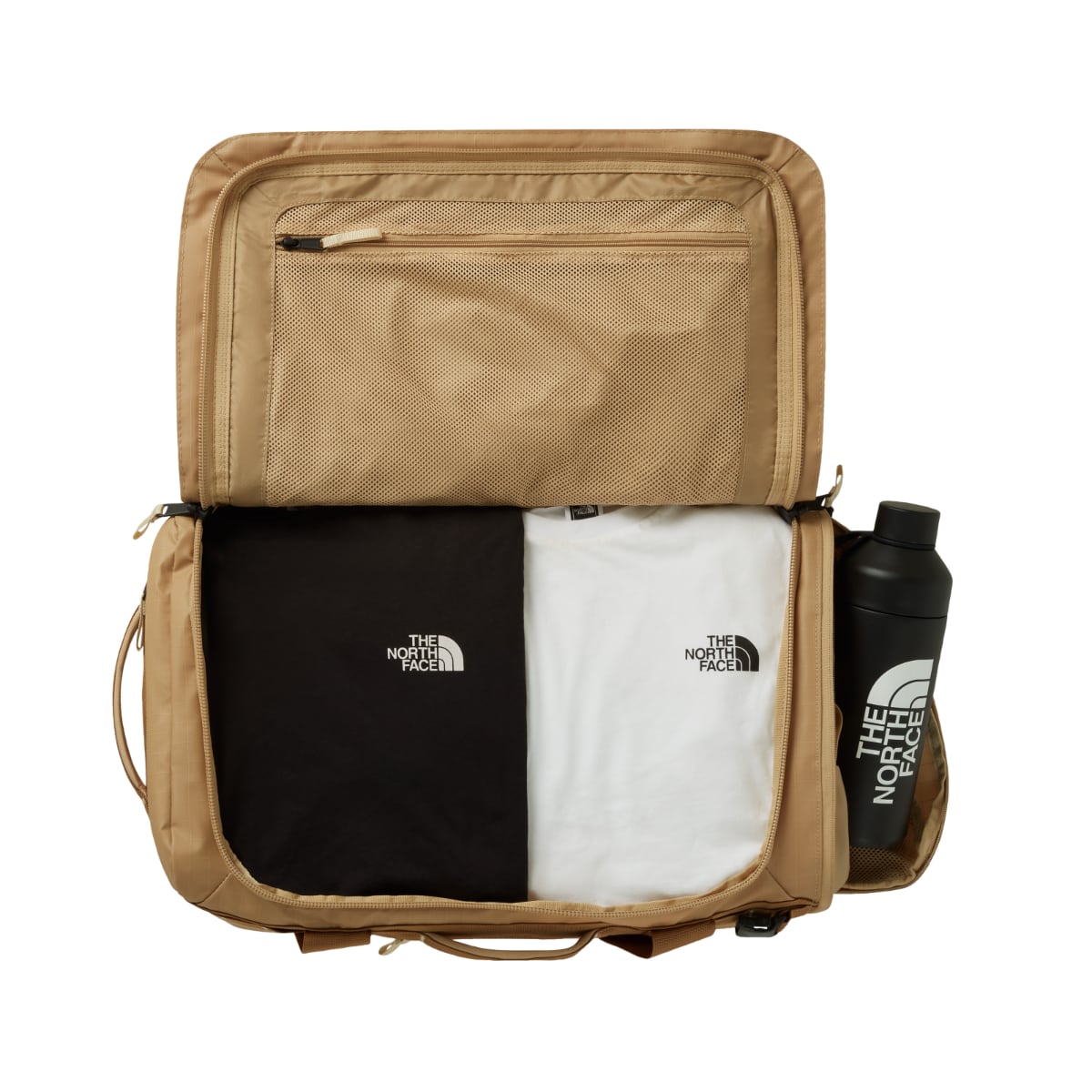 The North Face Base Camp VOYAGER Duffel 42L | Khaki Stone-Utility Brown-Desert Stone
