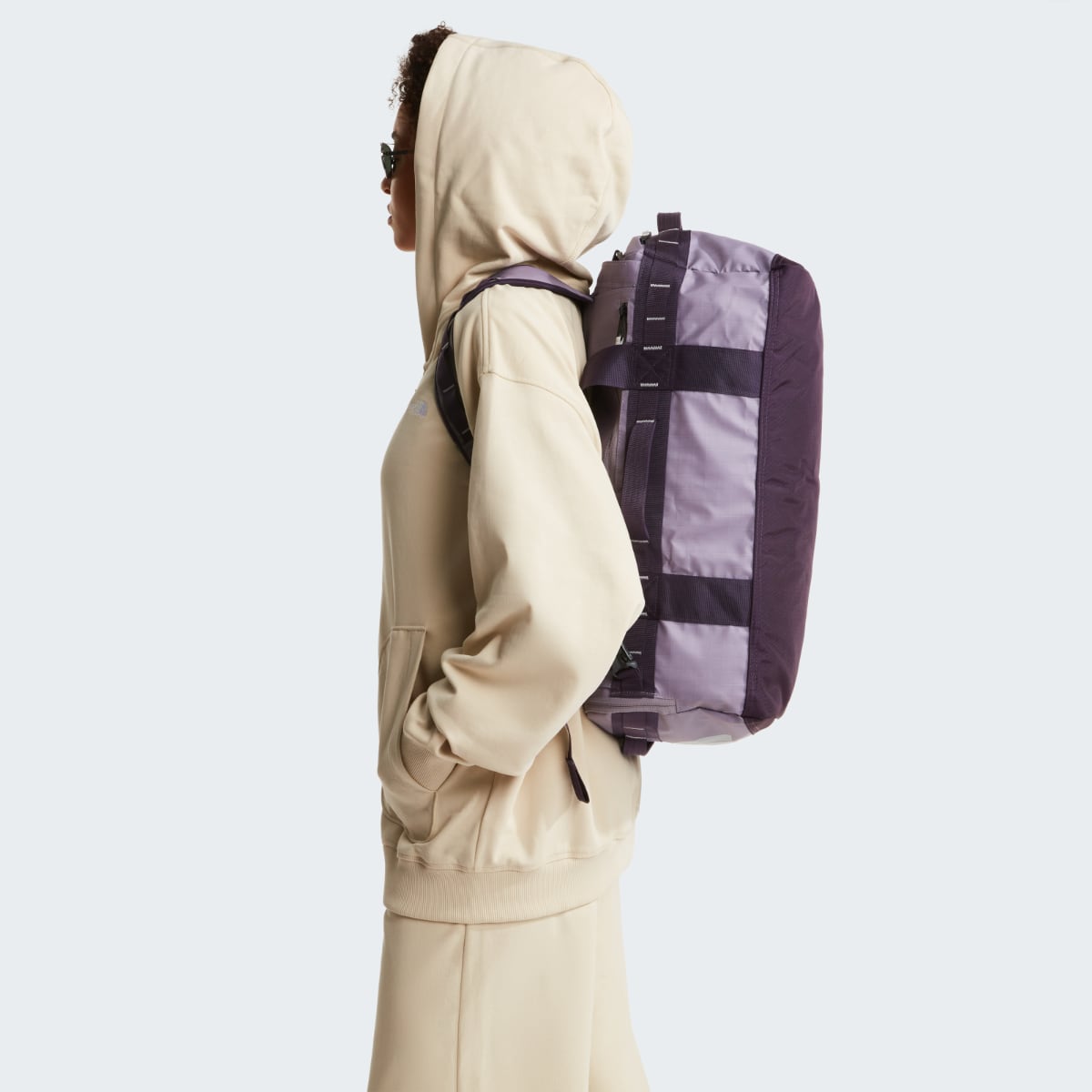 The North Face Base Camp VOYAGER Duffel 42L | Transcendent Grey-Endless Dusk-High Rise Grey