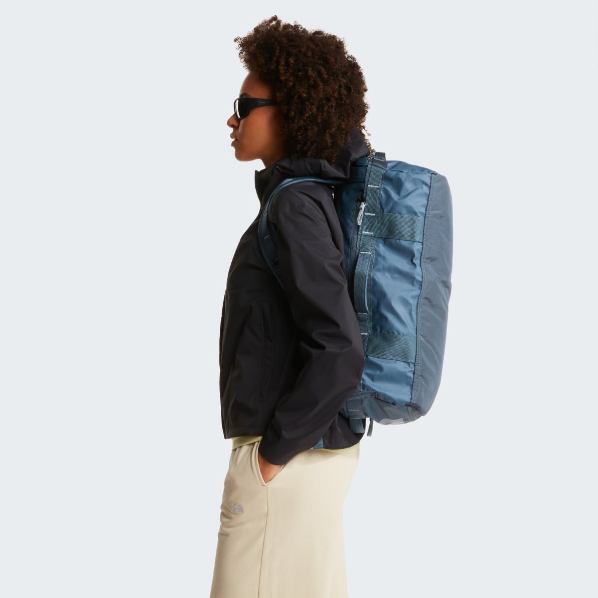 The North Face Base Camp VOYAGER Duffel 32L | Granite Grey-Frost Grey