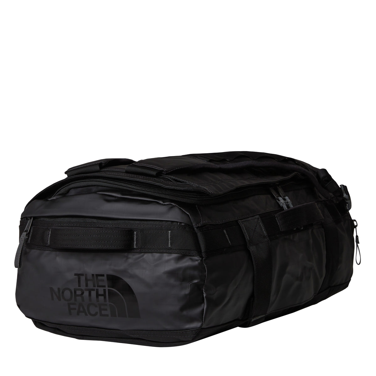 The North Face Base Camp Voyager Duffel 32L in TNF Black and Asphalt Grey