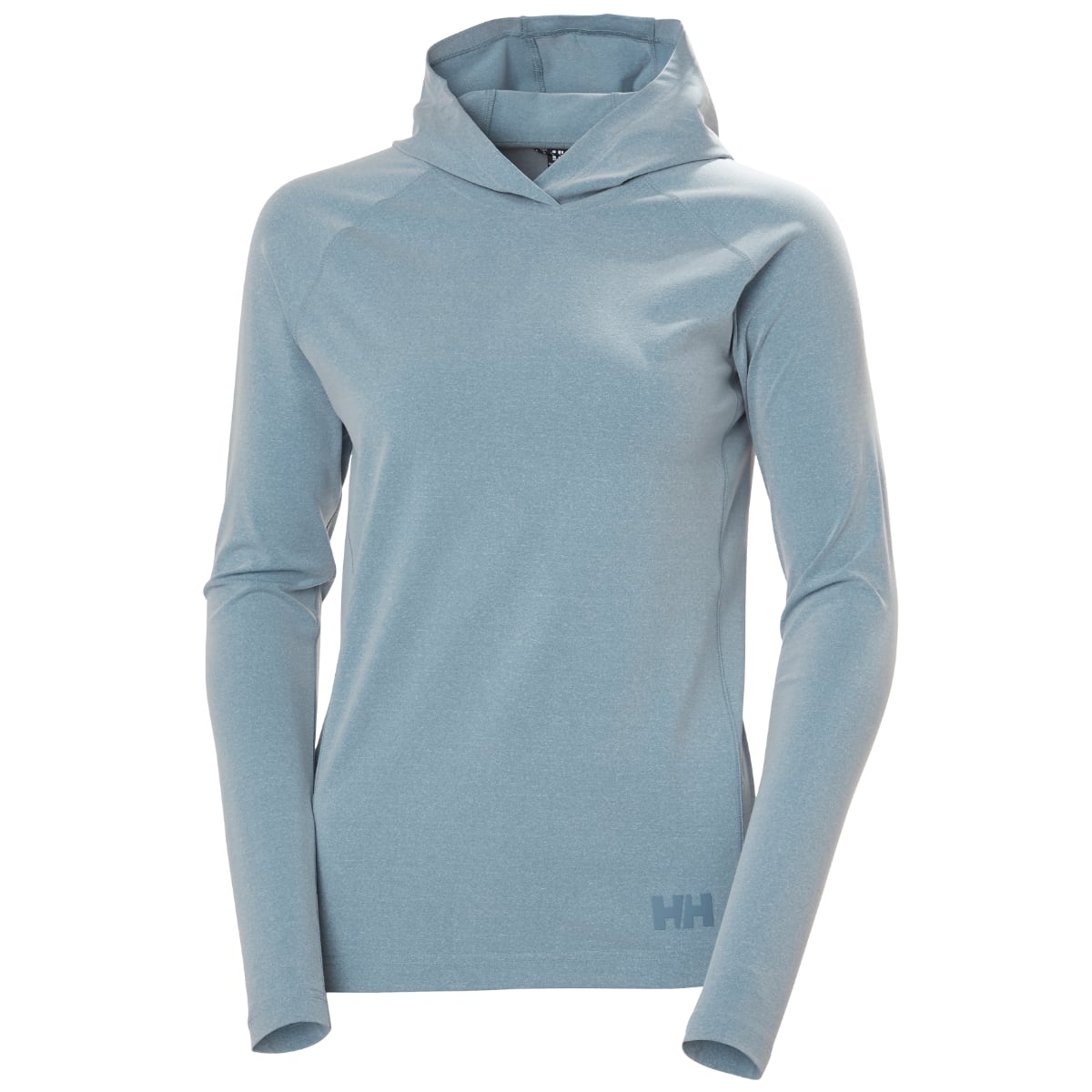 Helly Hansen Tyri Hoodie Fleece women's top in washed navy melange with a hood and long sleeves