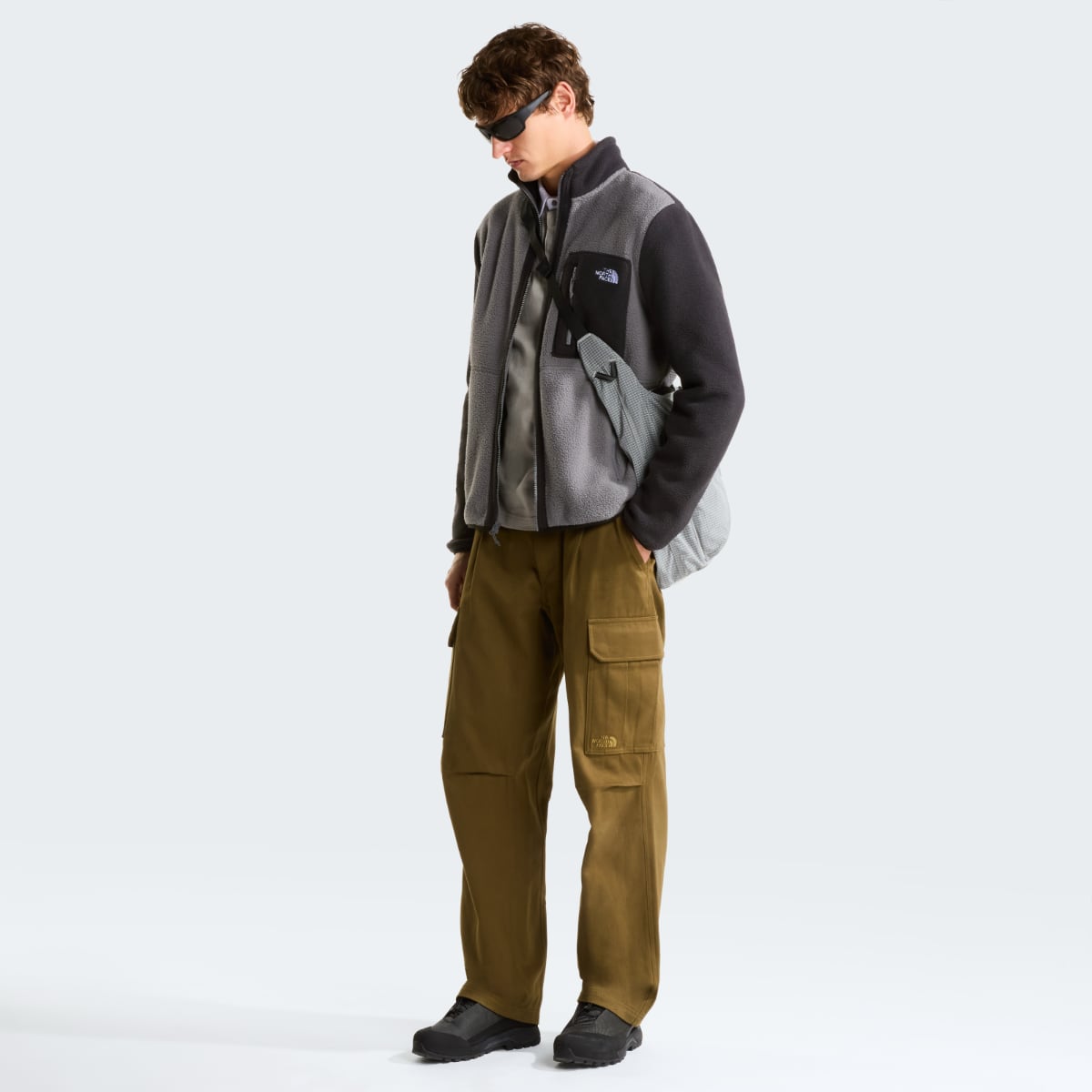 The North Face Yumiori Fleece Men's Jacket | Smoked Pearl-TNF Black