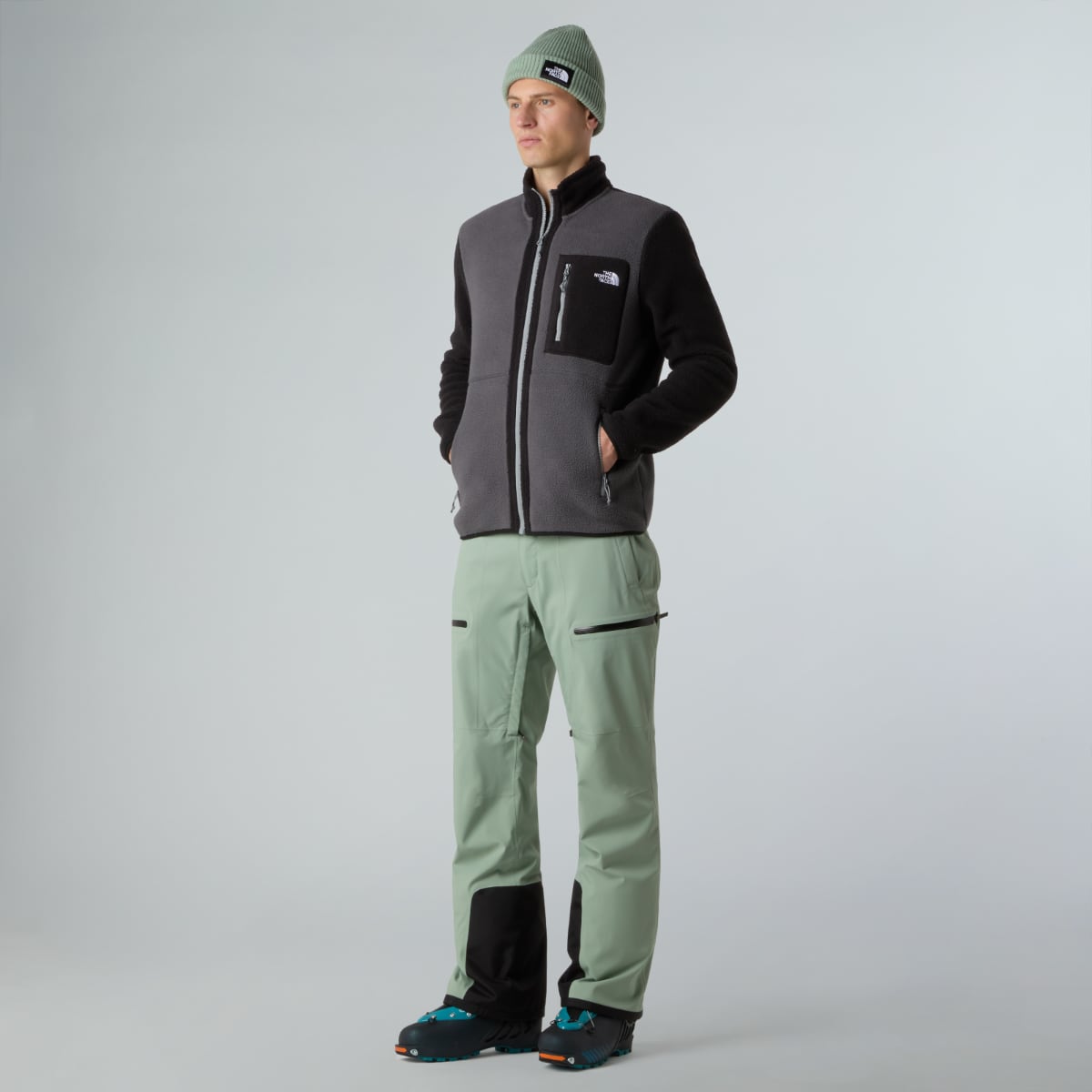 The North Face Yumiori Fleece Men's Jacket | Anthracite Grey-TNF Black-Monument Grey