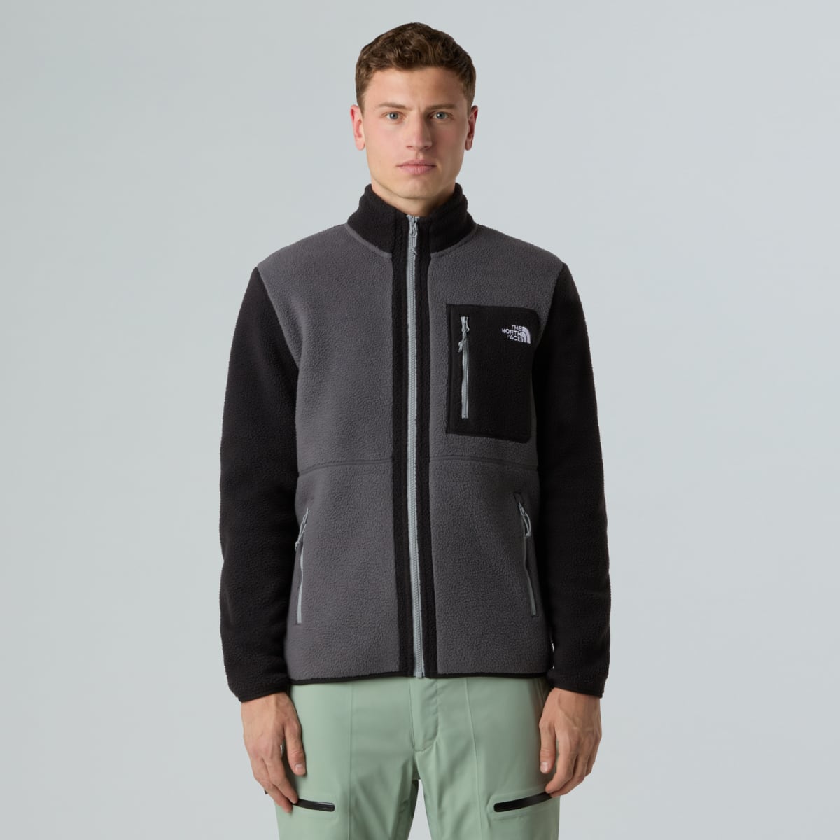 The North Face Yumiori Fleece Men's Jacket | Anthracite Grey-TNF Black-Monument Grey