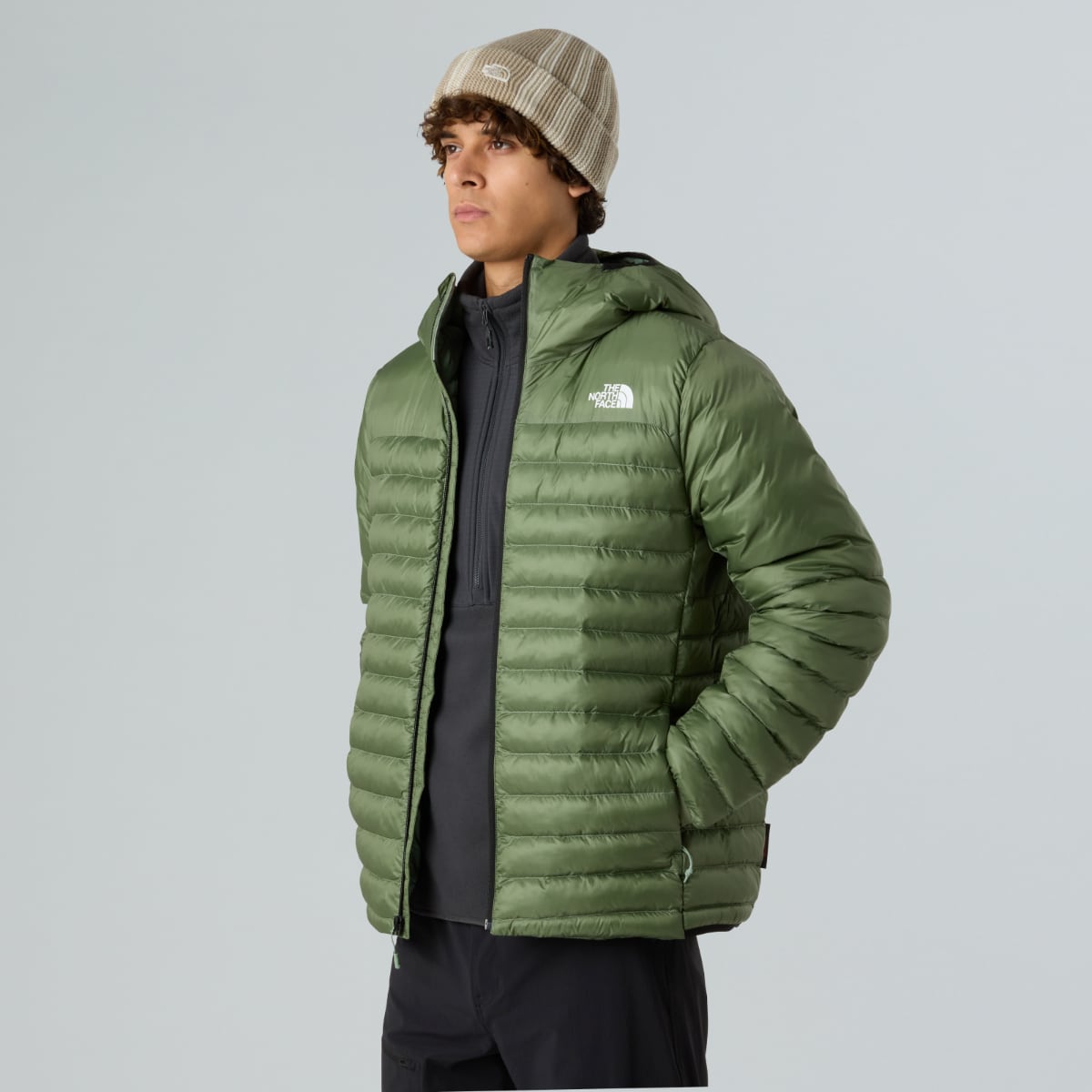 The North Face Terra Peak HOODED Insulated Men's Jacket | Bark Mist