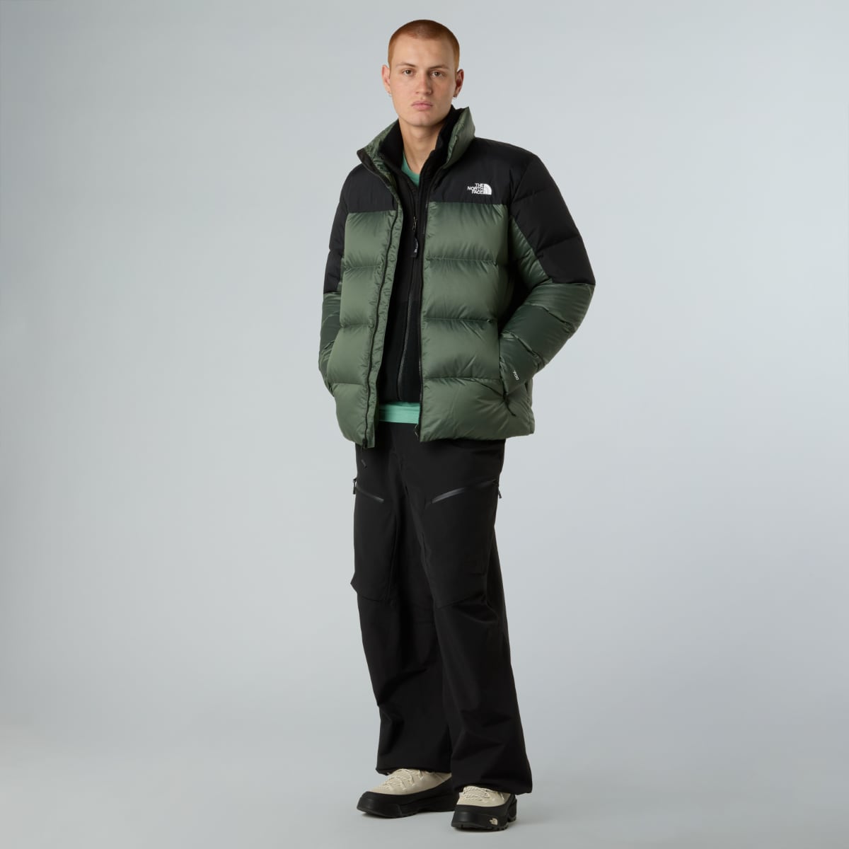 The North Face Diablo Down 2.0 Insulated Men's Jacket | Bark Mist Black Heather-TNF Black