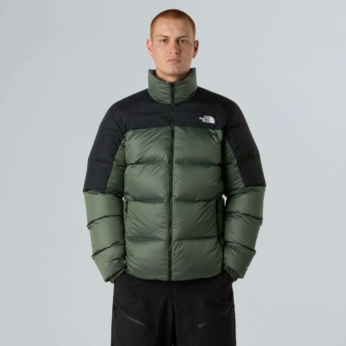 The North Face Diablo Down 2.0 Insulated Men's Jacket | Bark Mist Black Heather-TNF Black