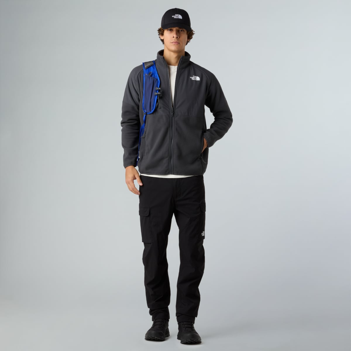 The North Face Glacier Heavyweight Fleece Men's Jacket | Asphalt Grey-Asphalt Grey-TNF Black
