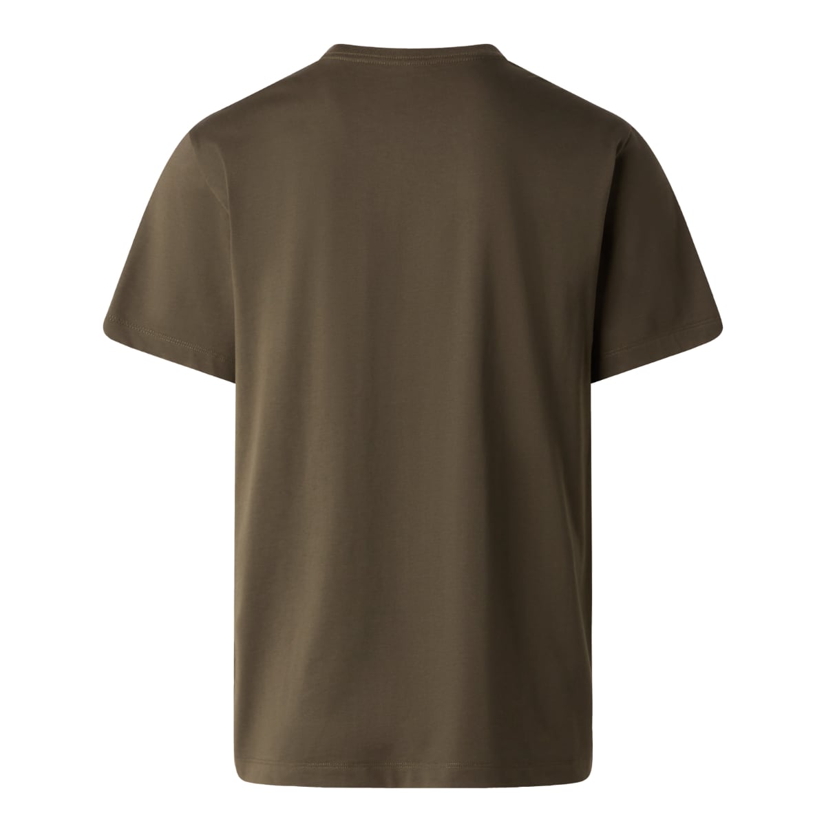 Back view of The North Face Evolution Simple Dome short sleeve men's T shirt in taupe