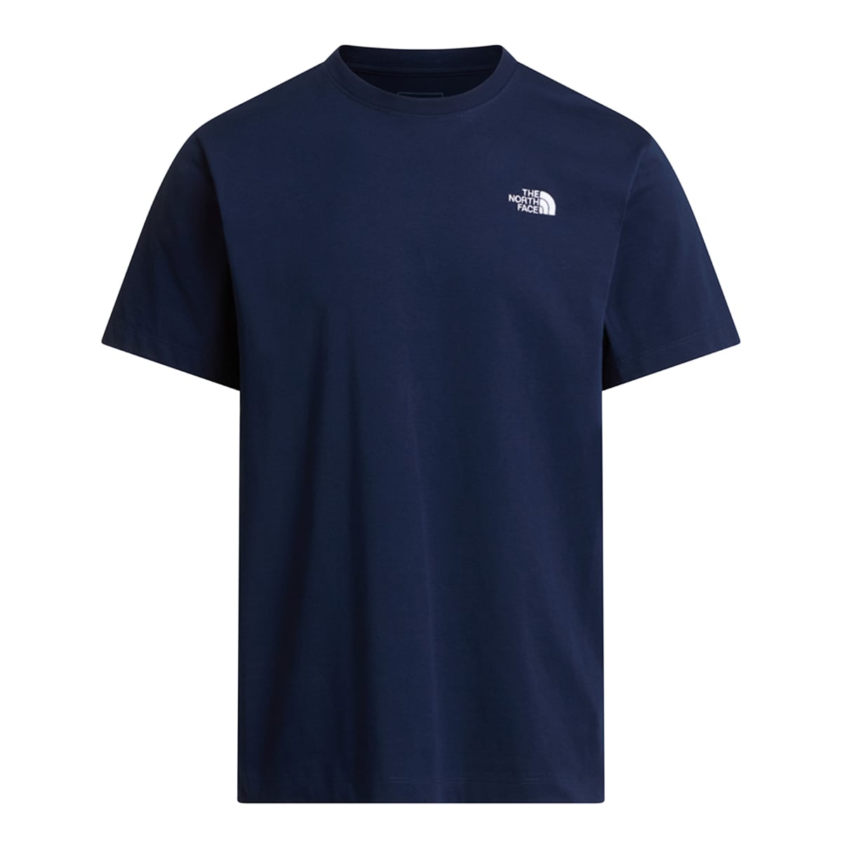 Summit Navy The North Face Evolution Simple Dome short sleeve men's T shirt with small logo on chest