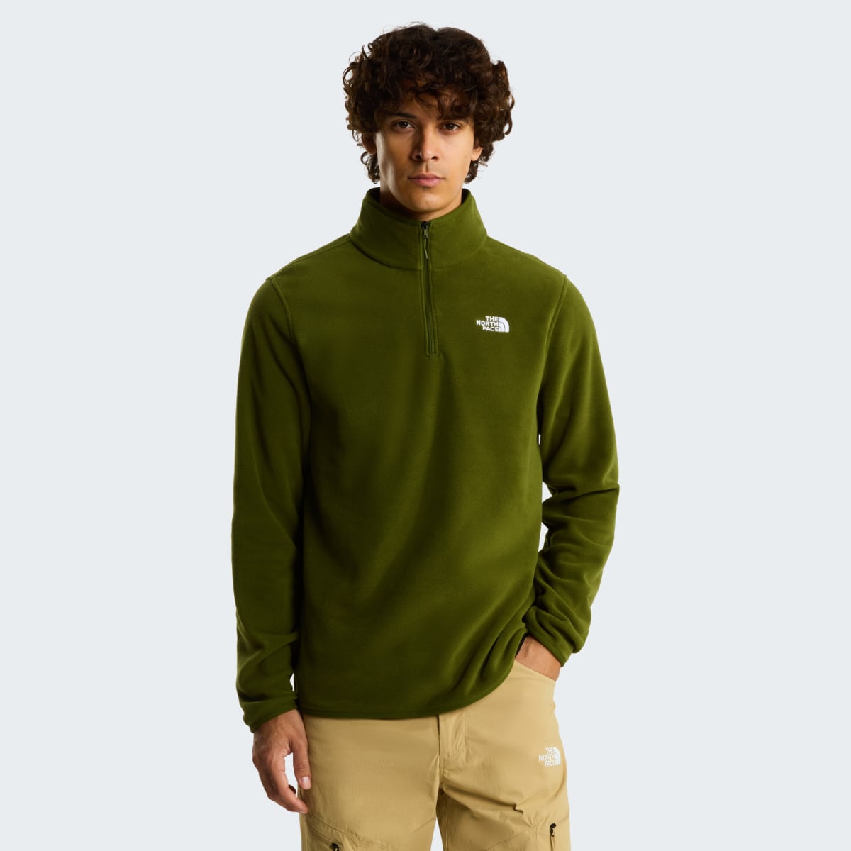 The North Face Glacier 1/4 Zip Fleece Men's Top | Woodland Green