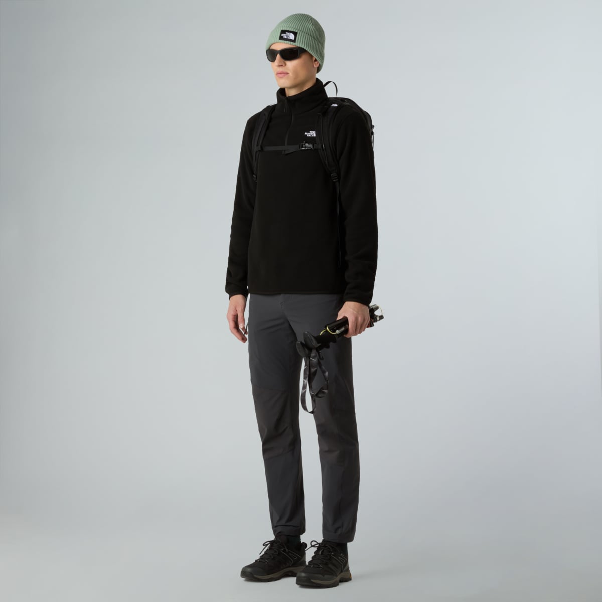 The North Face Glacier 1/4 Zip Fleece Men's Top | TNF Black
