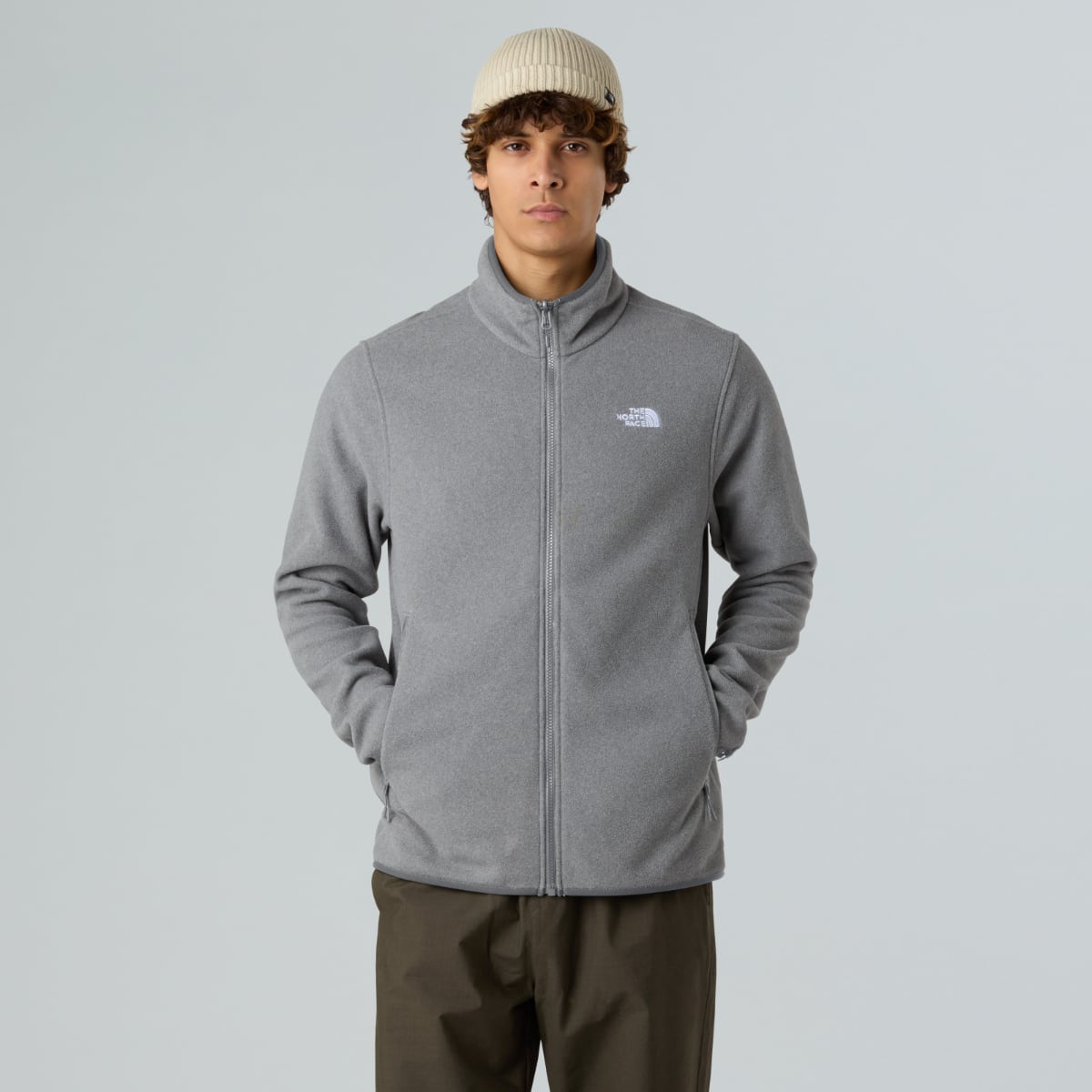 The North Face Glacier Fleece Men's Jacket | TNF Mid Grey Heather