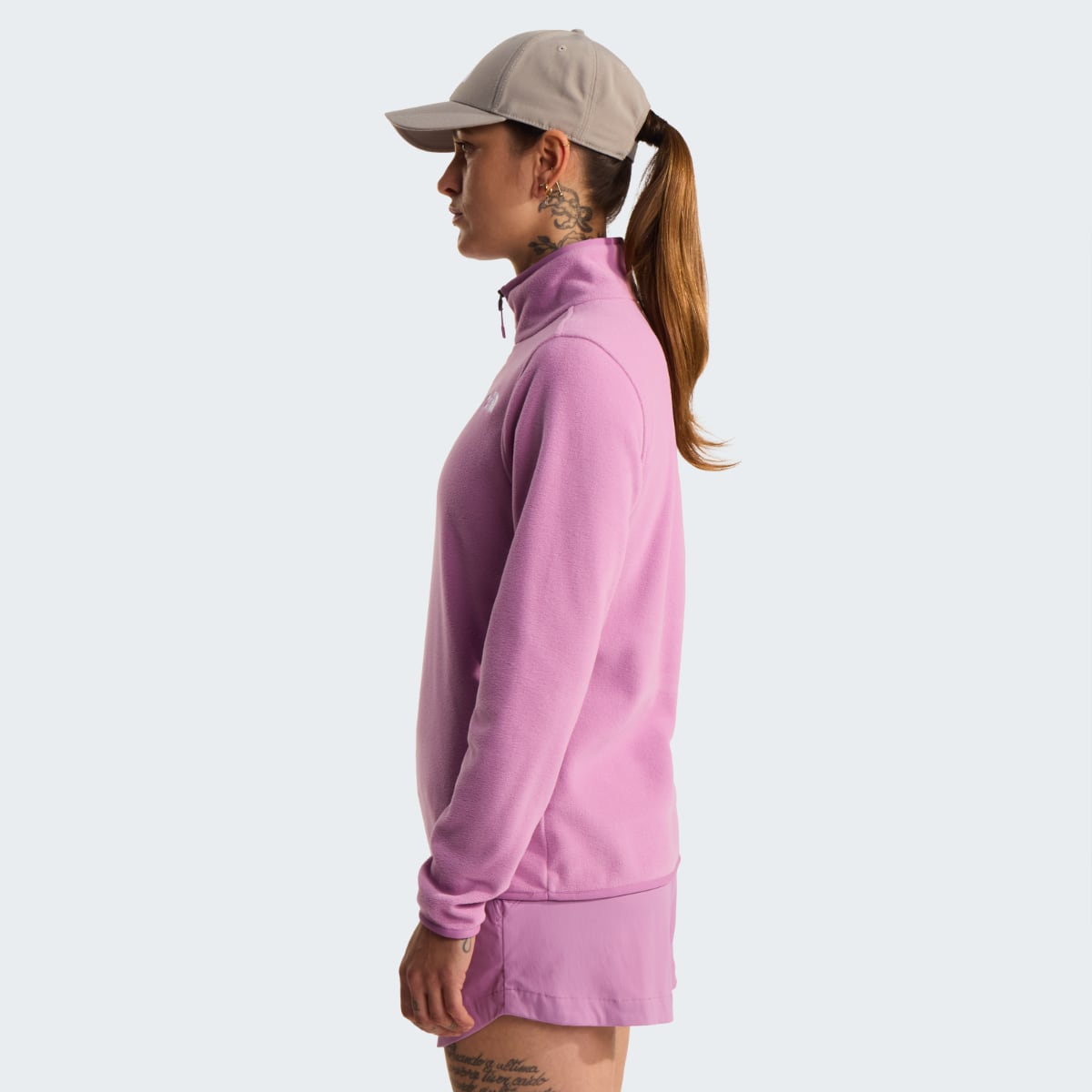 The North Face 100 Glacier 1/4 Zip Fleece Women's Jacket | Hushed Lavender