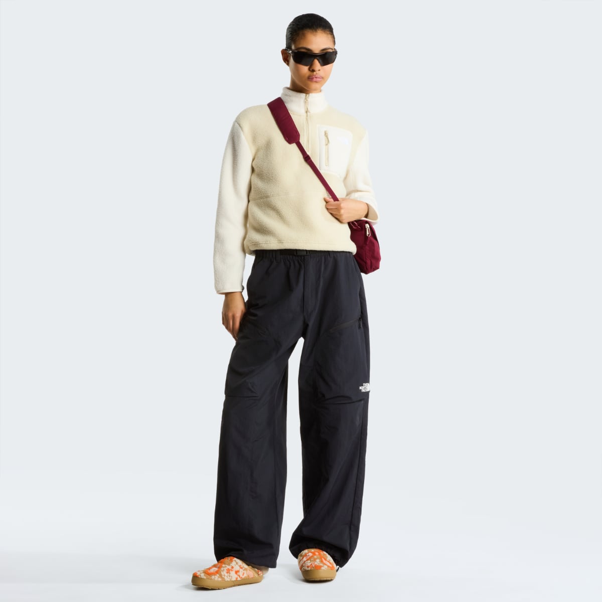 The North Face Yumiori 1/4 Zip Fleece Women's Top| Desert Stone-White Dune