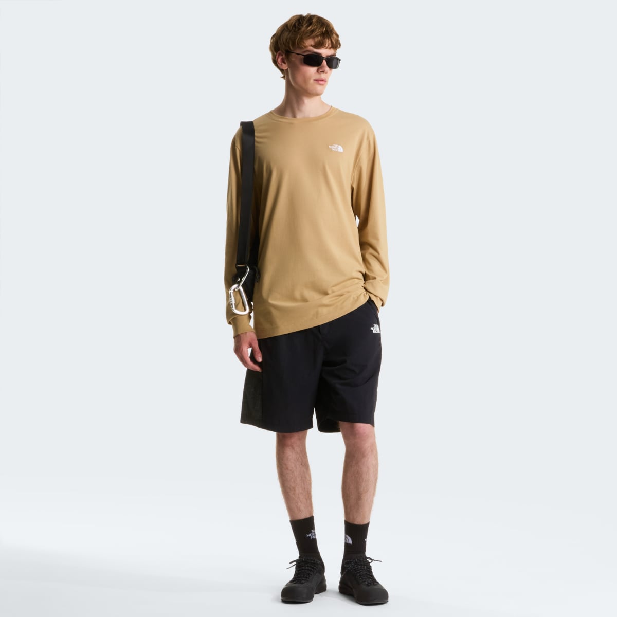 The North Face Evolution Simple Dome LONG Sleeve Men's T-Shirt | Khaki Stone