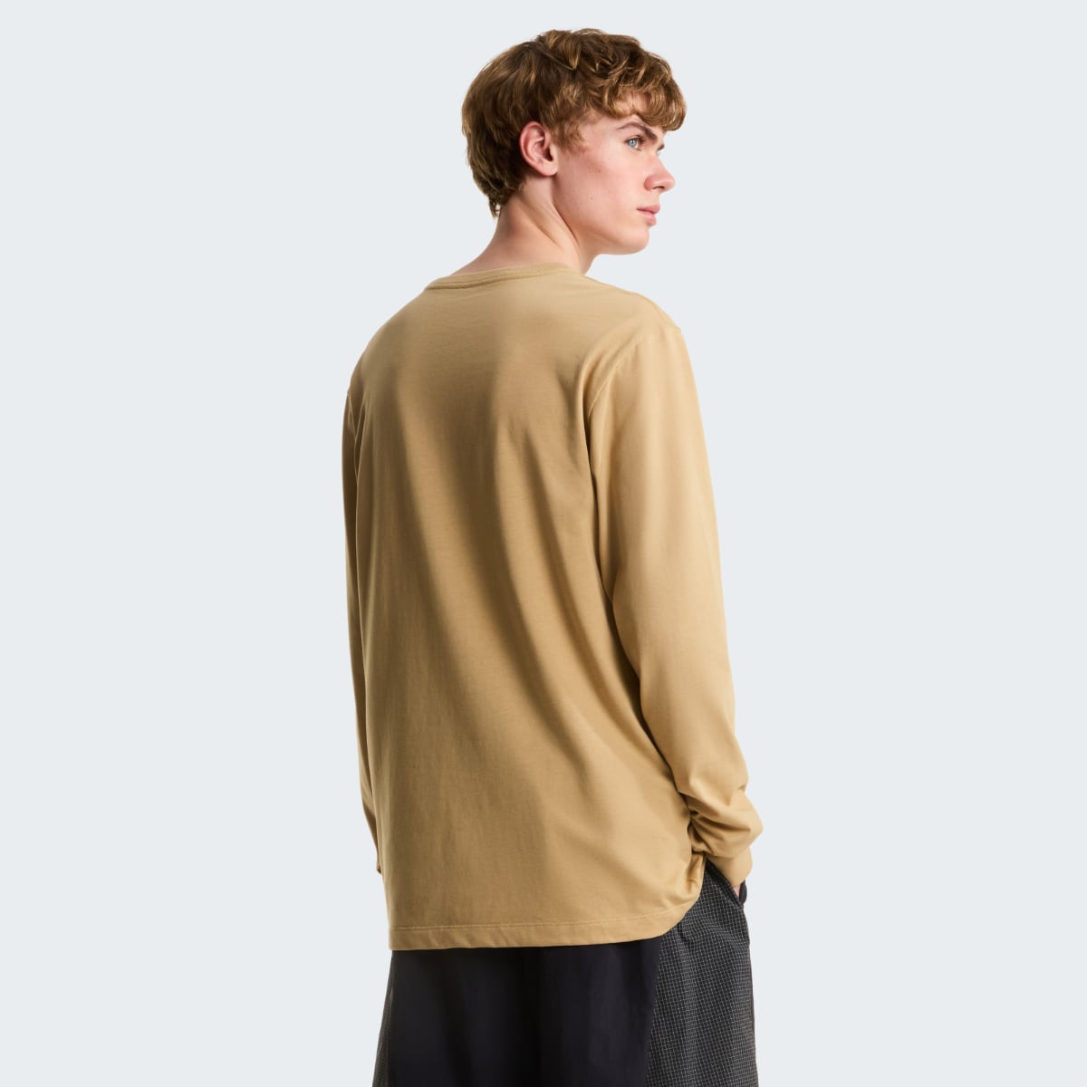 The North Face Evolution Simple Dome LONG Sleeve Men's T-Shirt | Khaki Stone