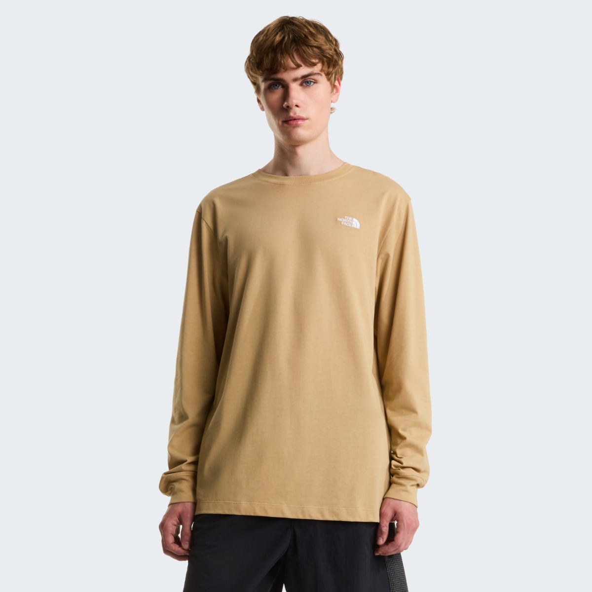 The North Face Evolution Simple Dome LONG Sleeve Men's T-Shirt | Khaki Stone