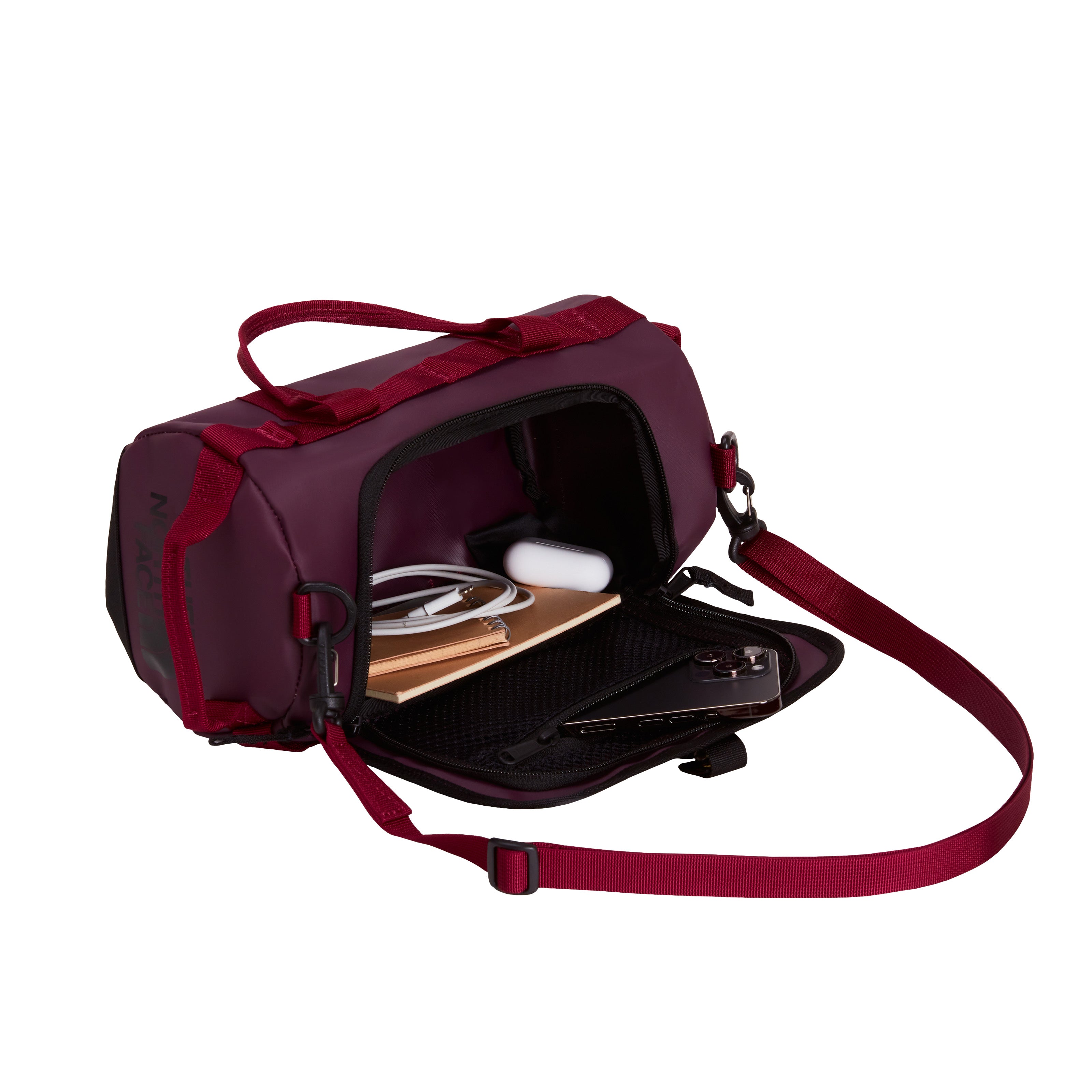 The North Face Base Camp Duffel Shoulder Bag | DEEP BURGUNDY-TNF BLACK-BURGUNDY CRUSH