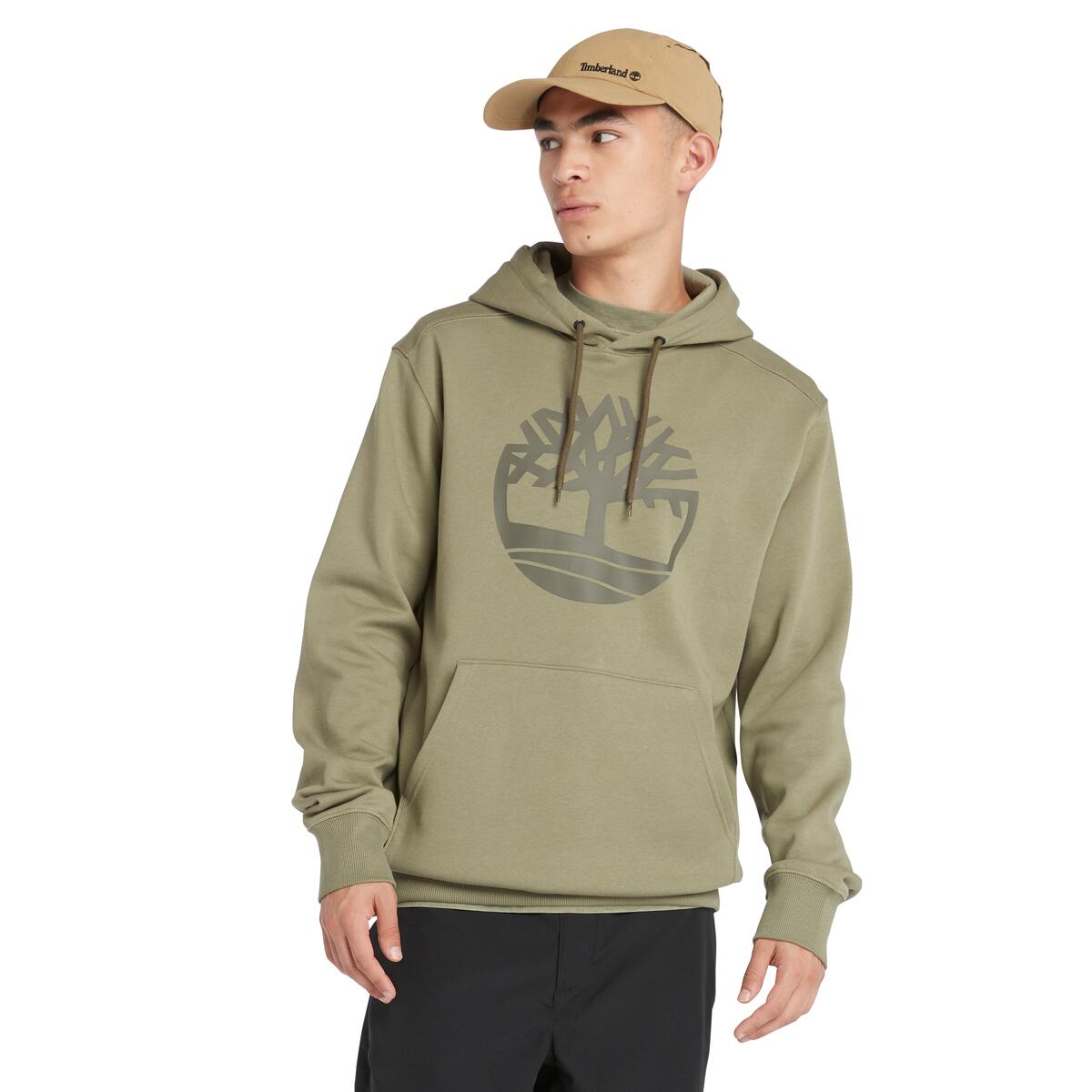 Timberland Tree Logo Hoodie Men's Top | Green