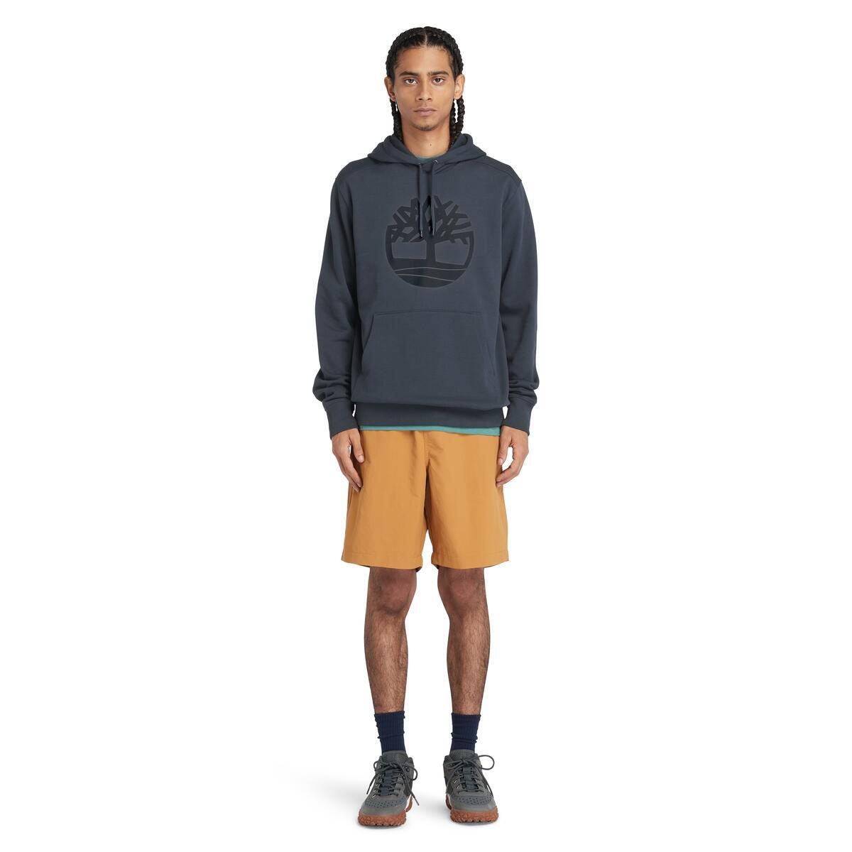 Timberland Tree Logo Hoodie Men's Top | Dark Denim