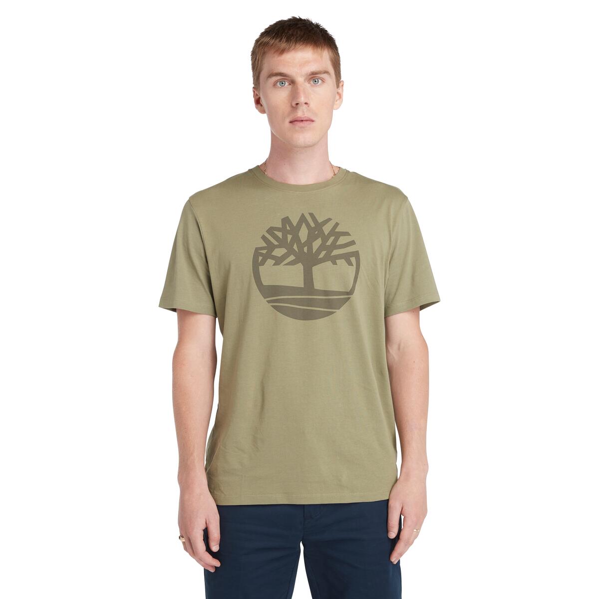 Timberland Kennenec River Tree Logo Men's T-Shirt | Green