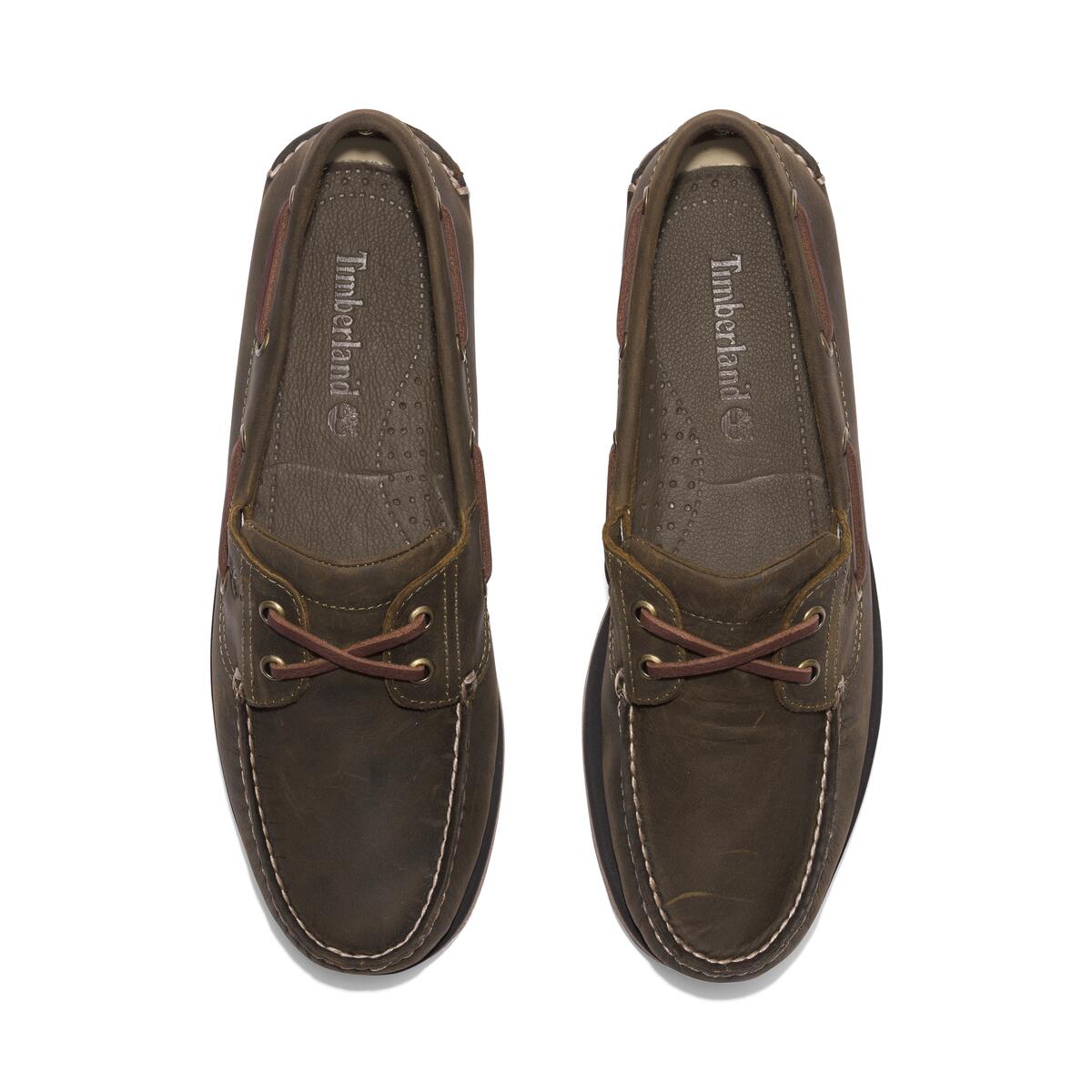 Timberland Classic 2-Eye Men's Boat Shoe | Olive Full Grain (TB 0A4187ET4)