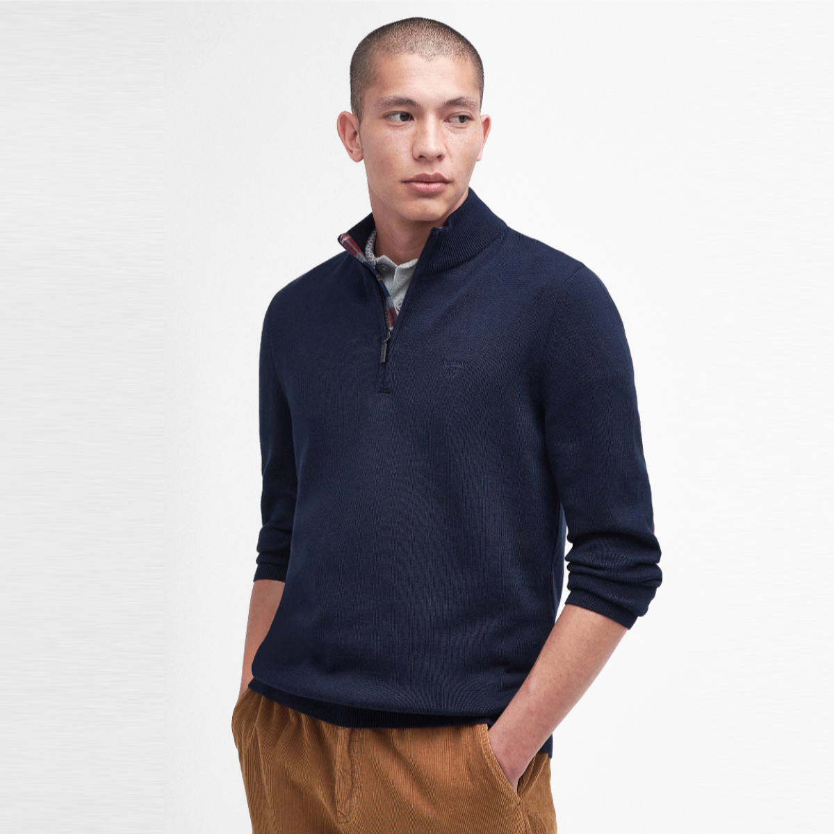 Barbour Avoch Half-Zip Men's Jumper | Navy