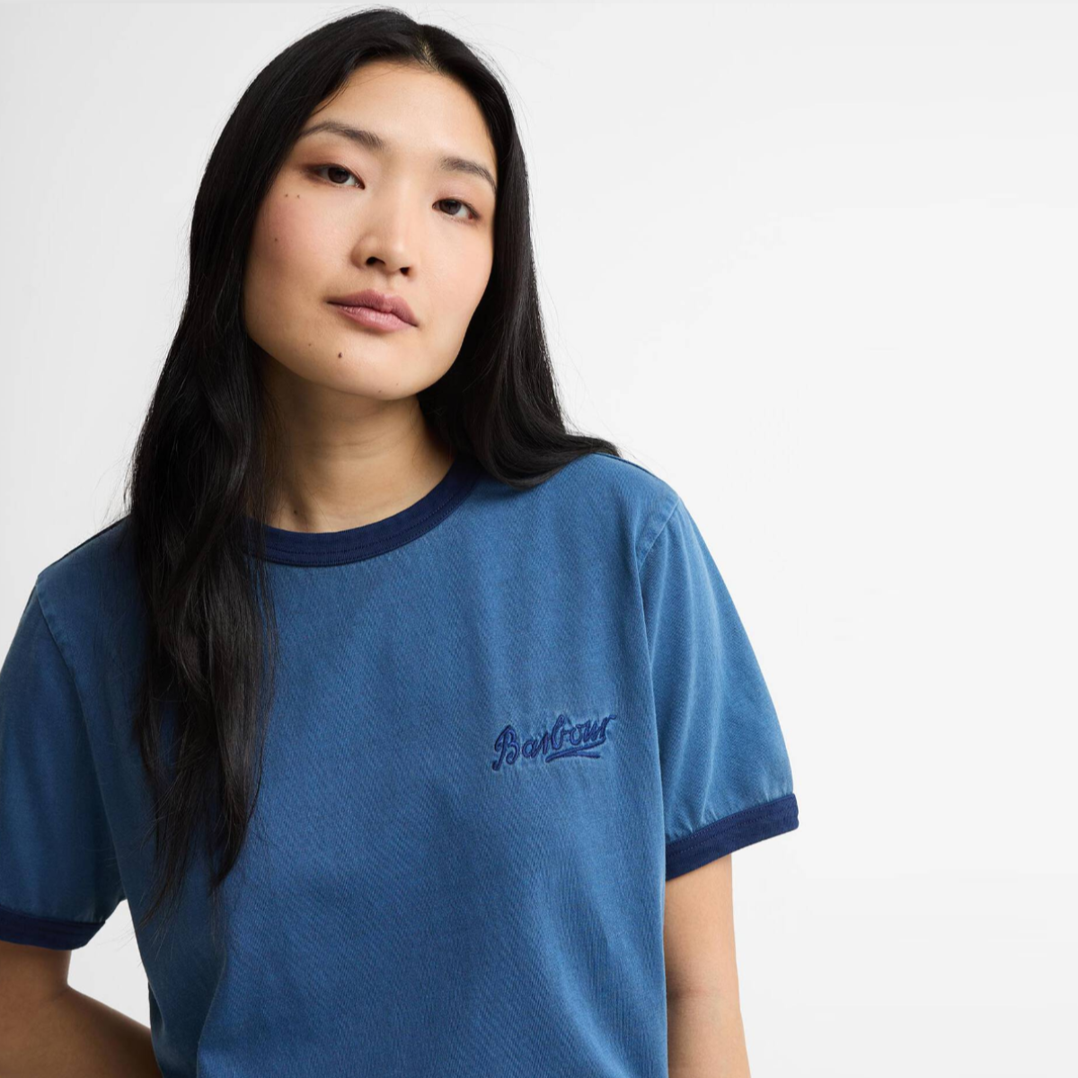Barbour Avon Tipped Women's T-Shirt | Washed Indigo