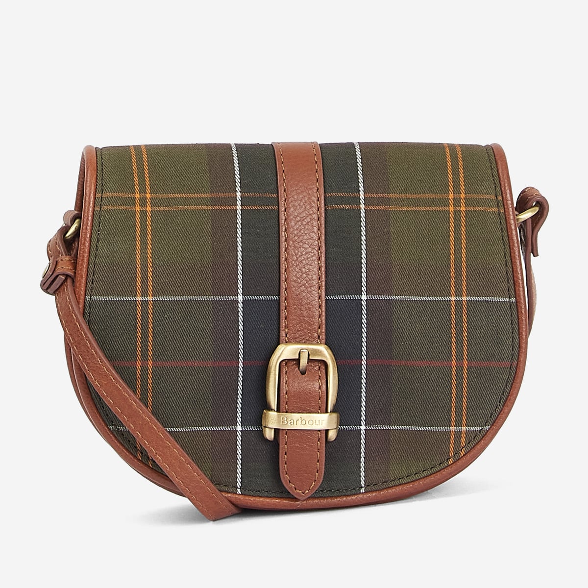 Barbour Katrine Tartan Leather Saddle Bag | Classic Tartan