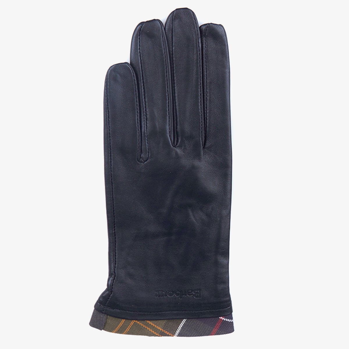 Barbour Tartan Trimmed Leather Women's Gloves | Black-Classic