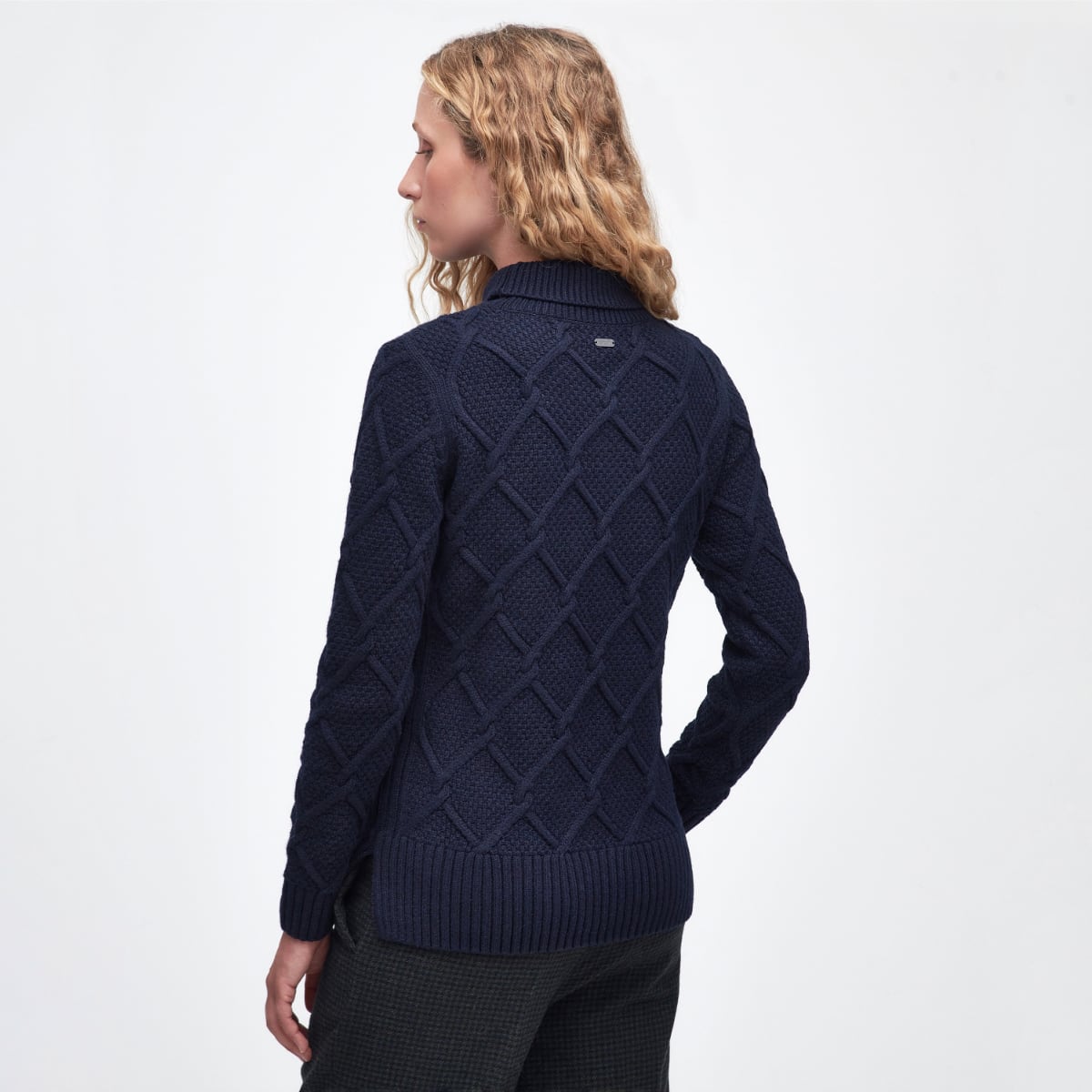 Barbour Burne Roll Neck Women's Knit | Navy