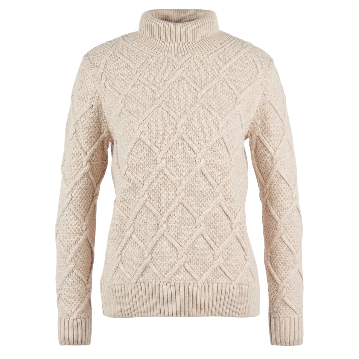 Barbour Burne Roll Neck Women's Knit | Oatmeal