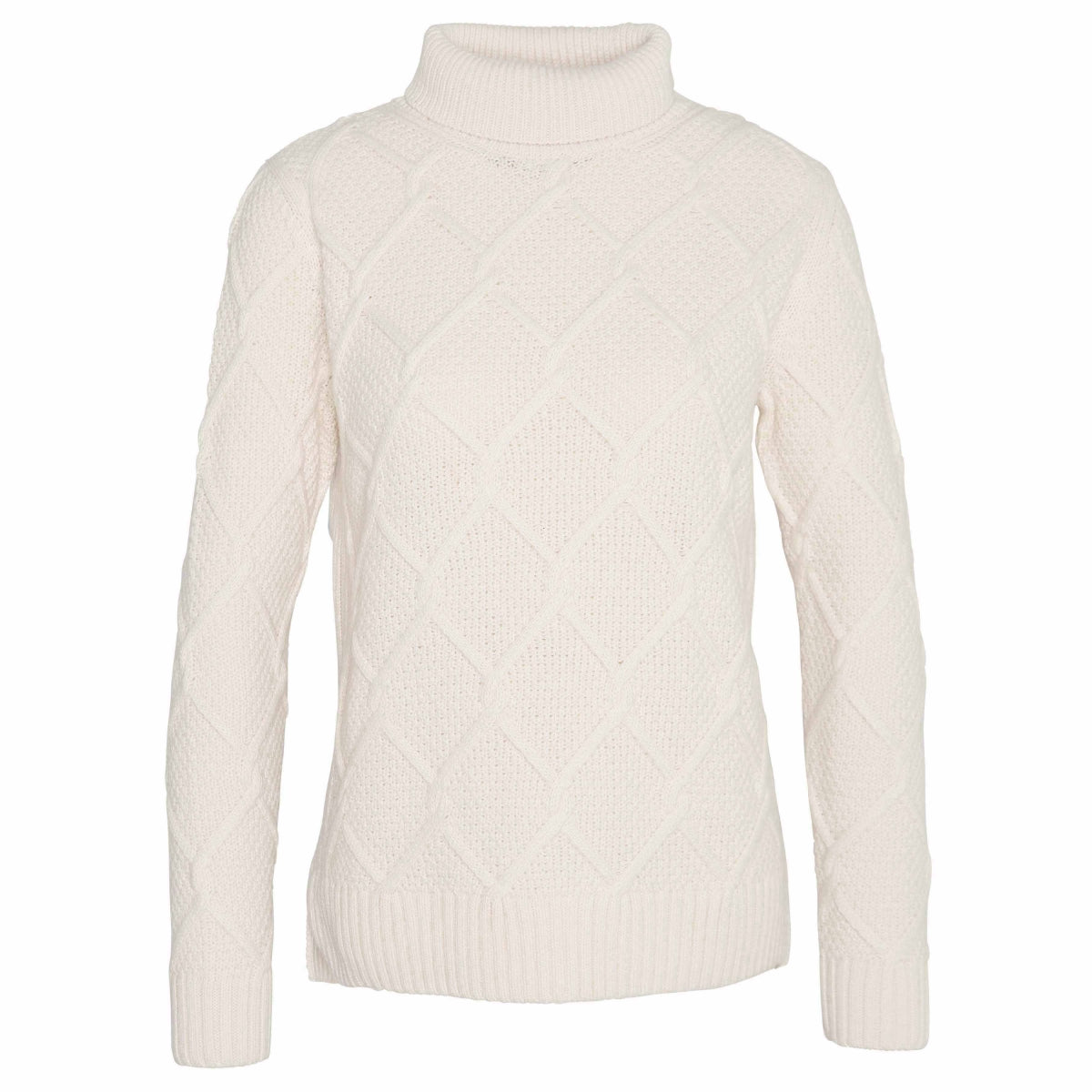 Barbour Burne Roll Neck Women's Knit | Ecru