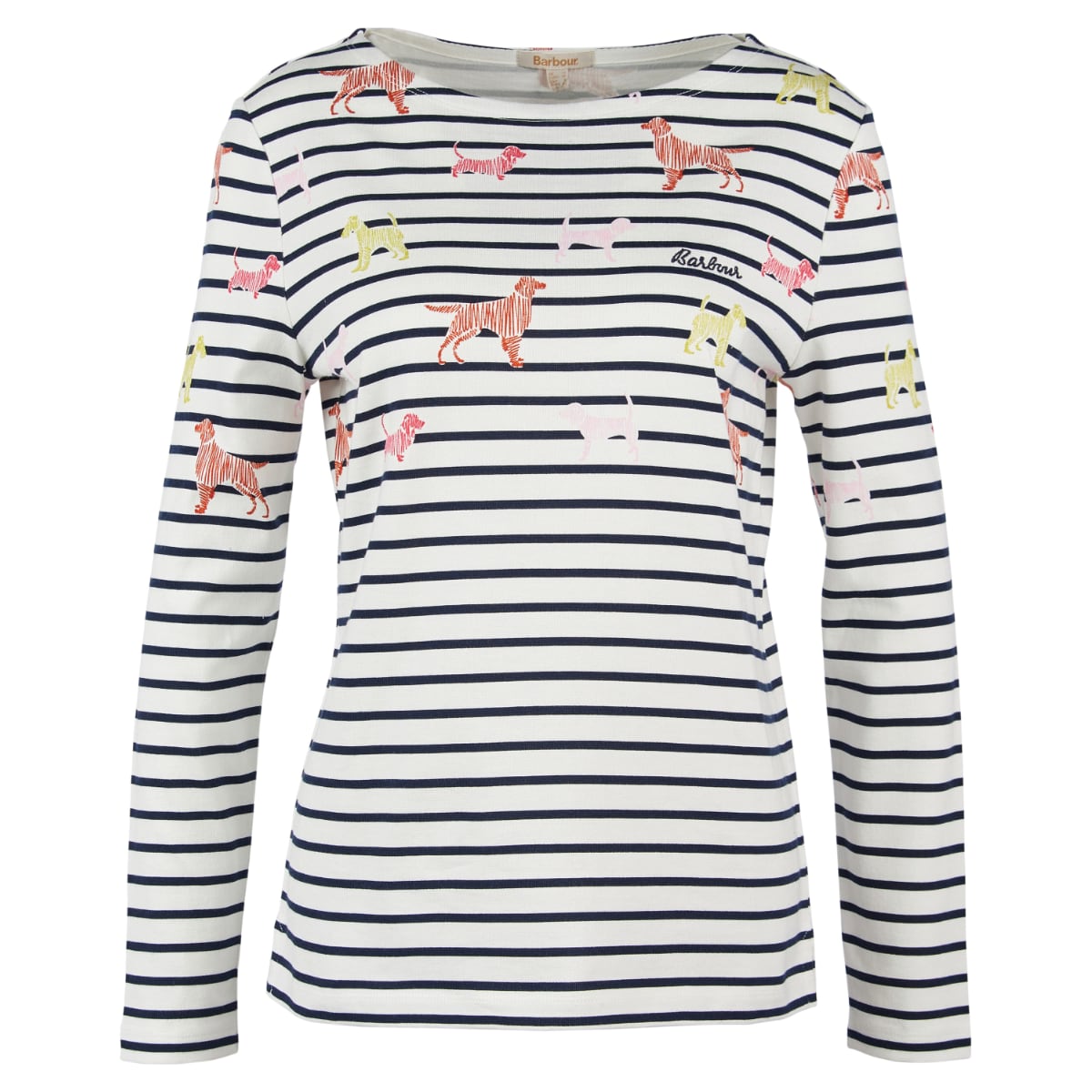 Barbour Women's Hawkins Print Top | Off White Dog Print