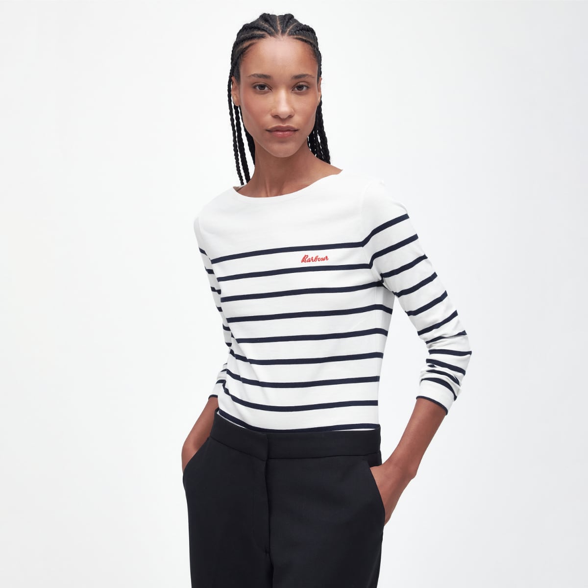 Barbour Women's Bradley Top | Cloud (Navy Stripe)