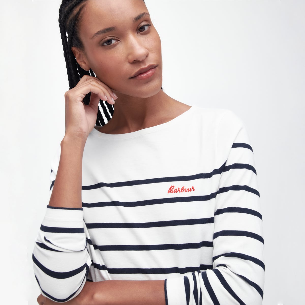 Barbour Women's Bradley Top | Cloud (Navy Stripe) (AW23)