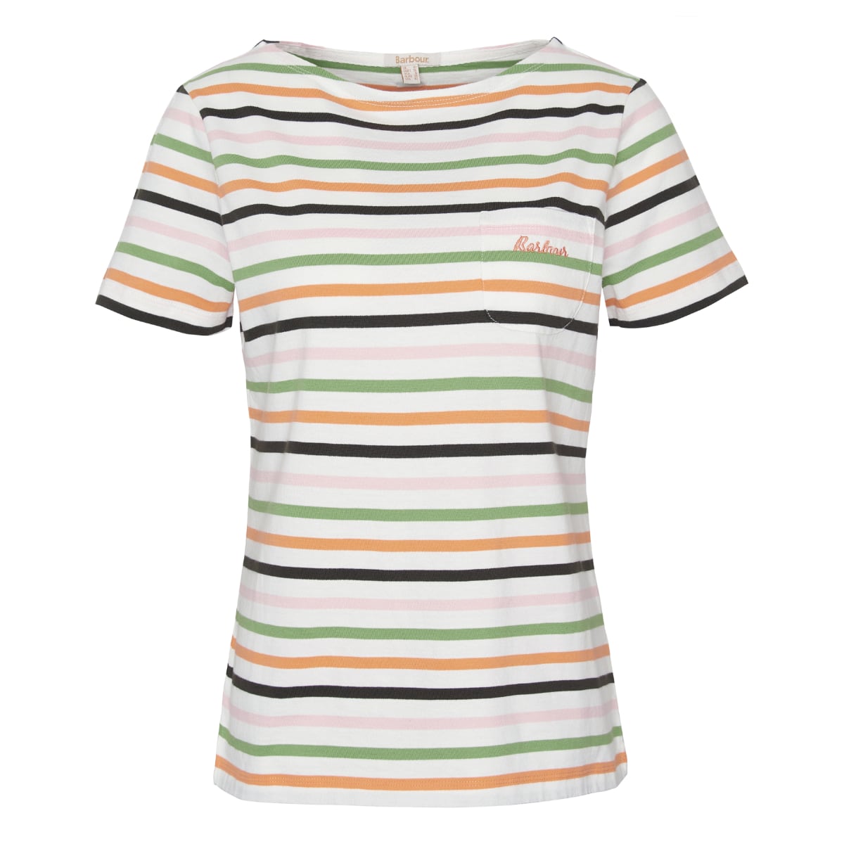 Barbour Women's Bradley Top | Cloud Stripe (Orange & Green Stripe)