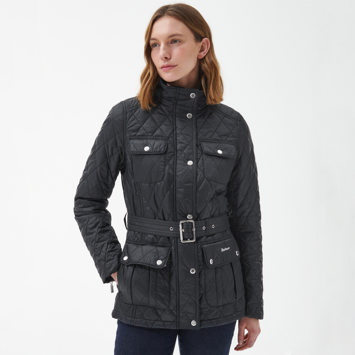 Barbour Belted Country Utility Women's Quilted Jacket | Black