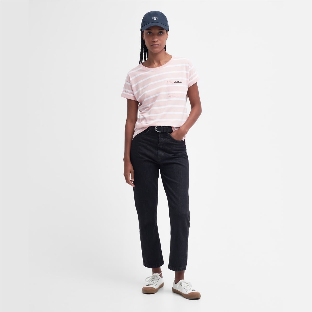 Barbour Otterburn Stripe Women's Tee | Shell Pink