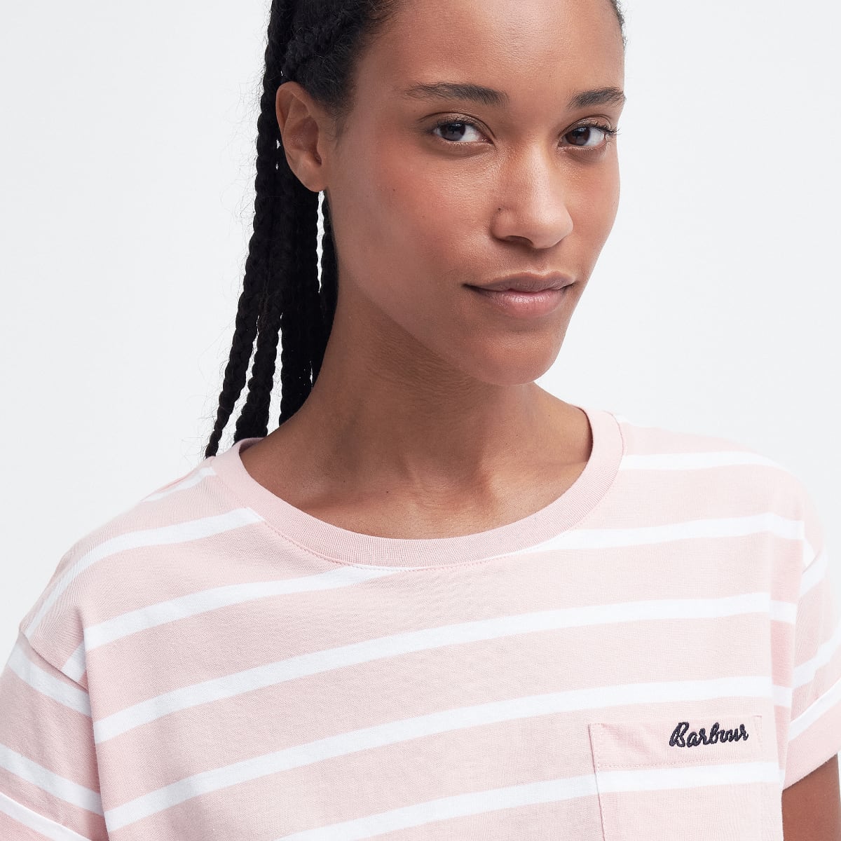 Barbour Otterburn Stripe Women's Tee | Shell Pink