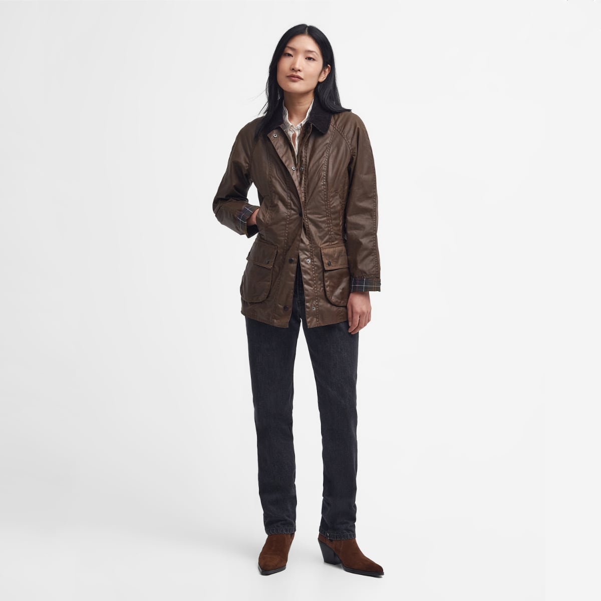 Barbour Beadnell Women's Waxed Jacket | Bark