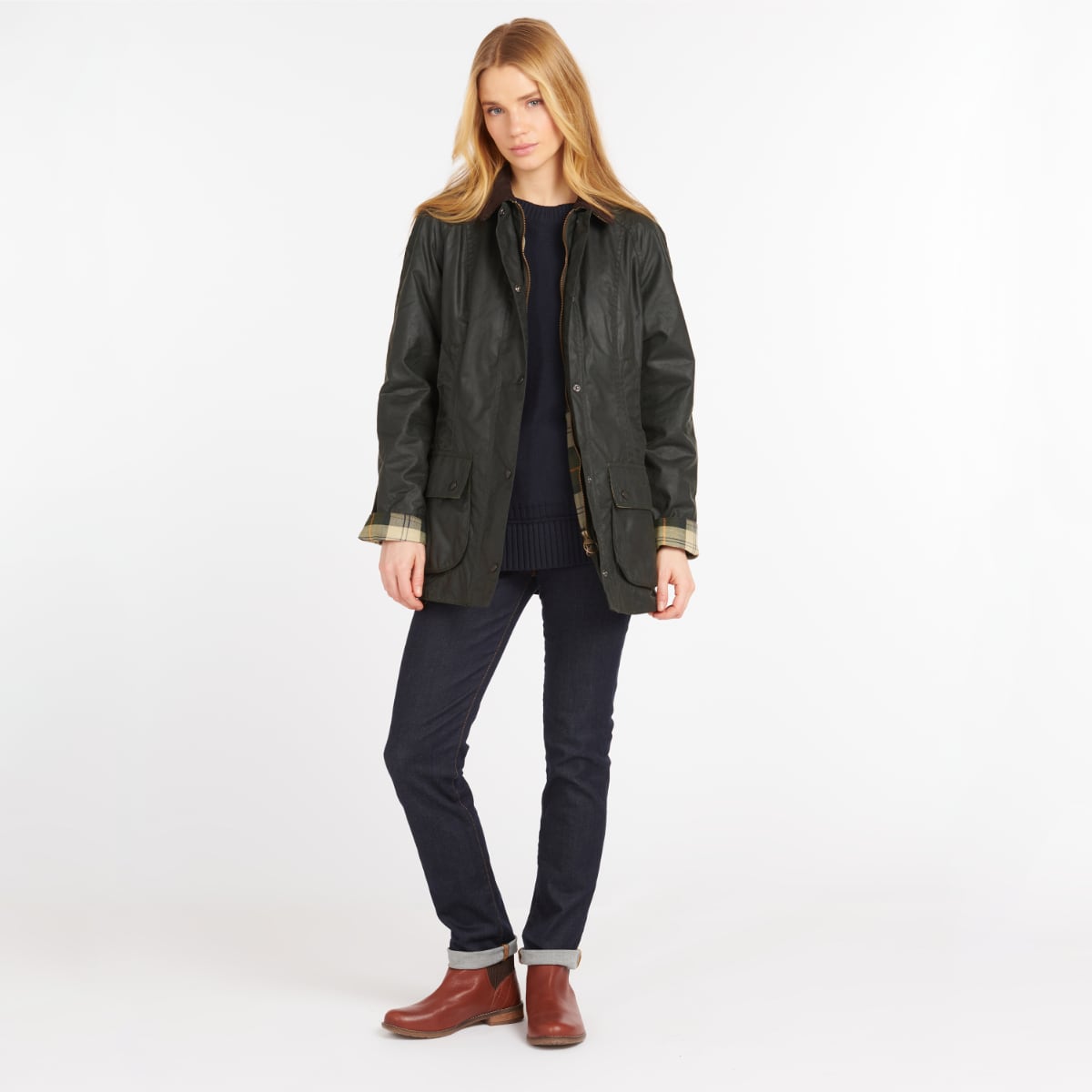 Barbour Beadnell Women's Waxed Jacket | Sage