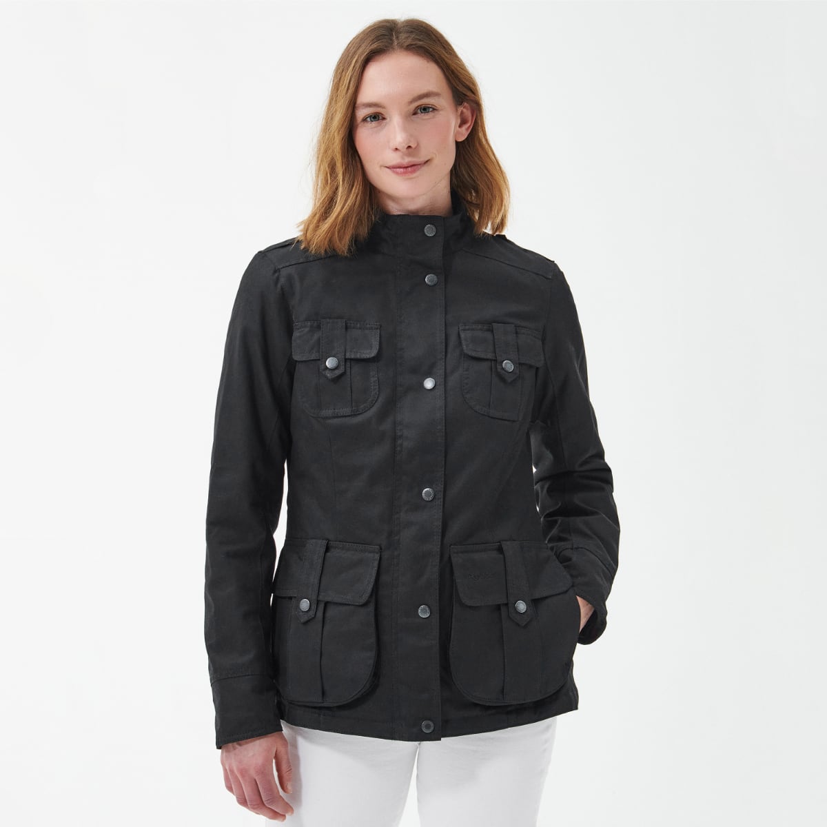 Barbour Winter Defence Women's Waxed Jacket | Black