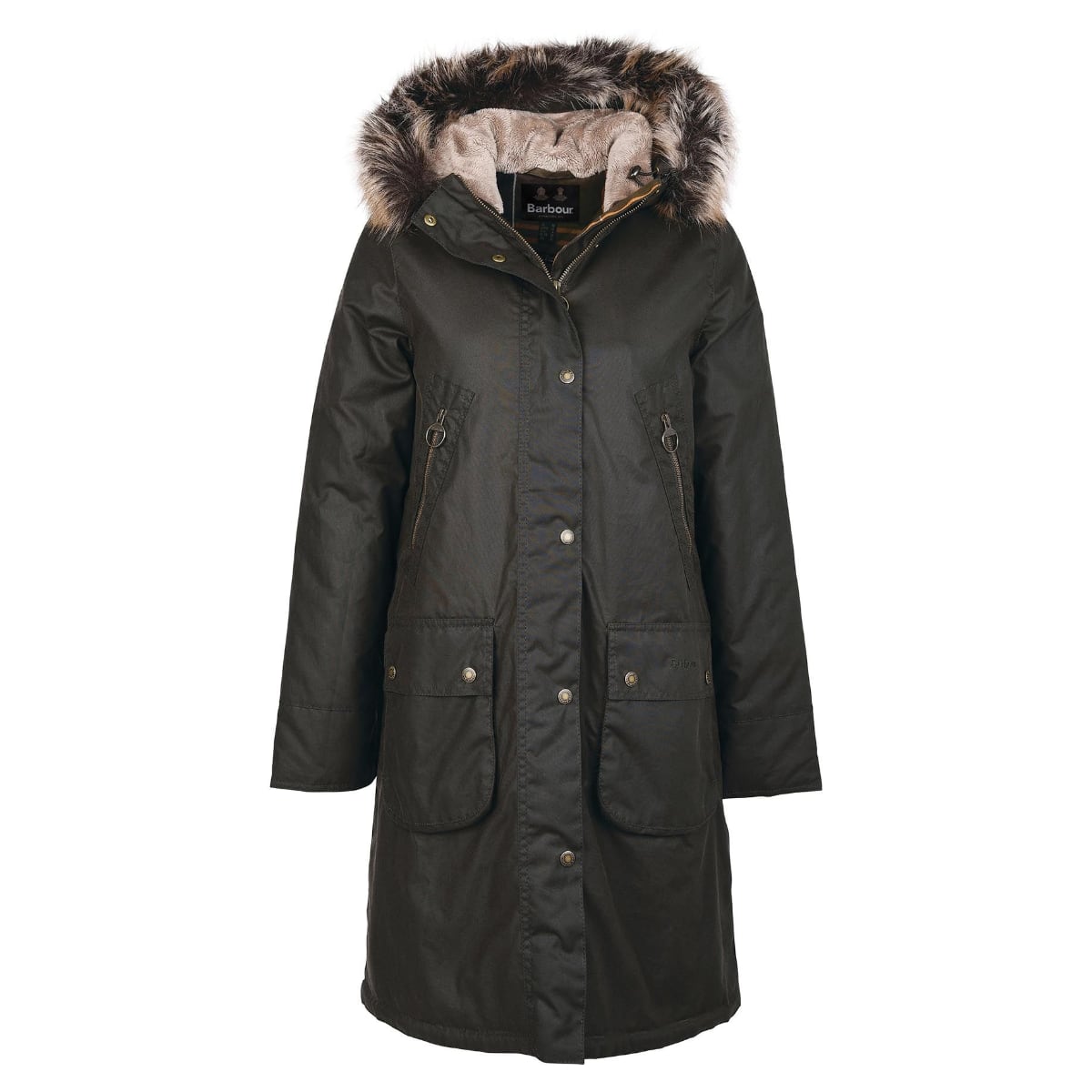 Barbour Stavia Women's Waxed Jacket | Olive