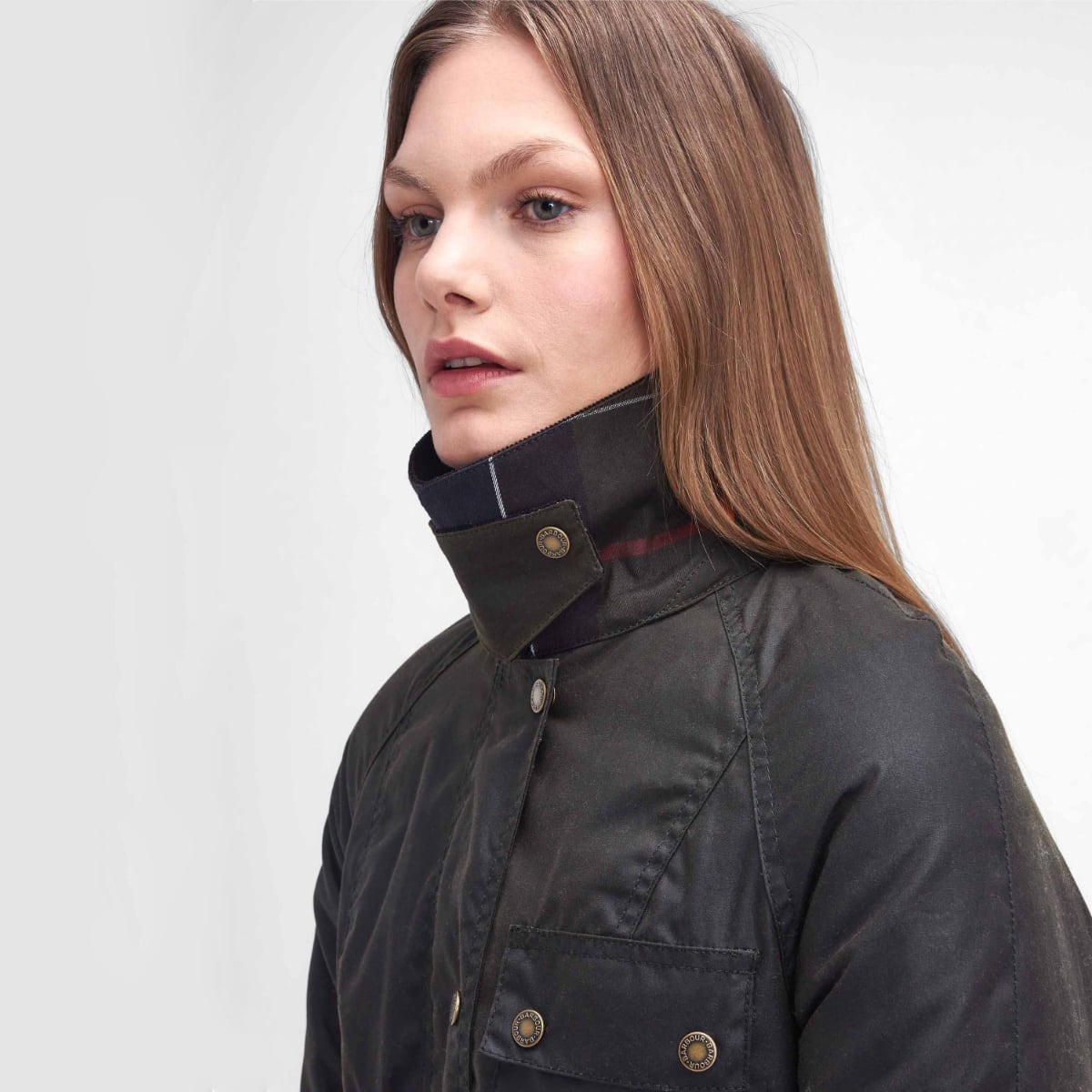 Barbour Solway Zipper Women's Waxed Jacket | Olive