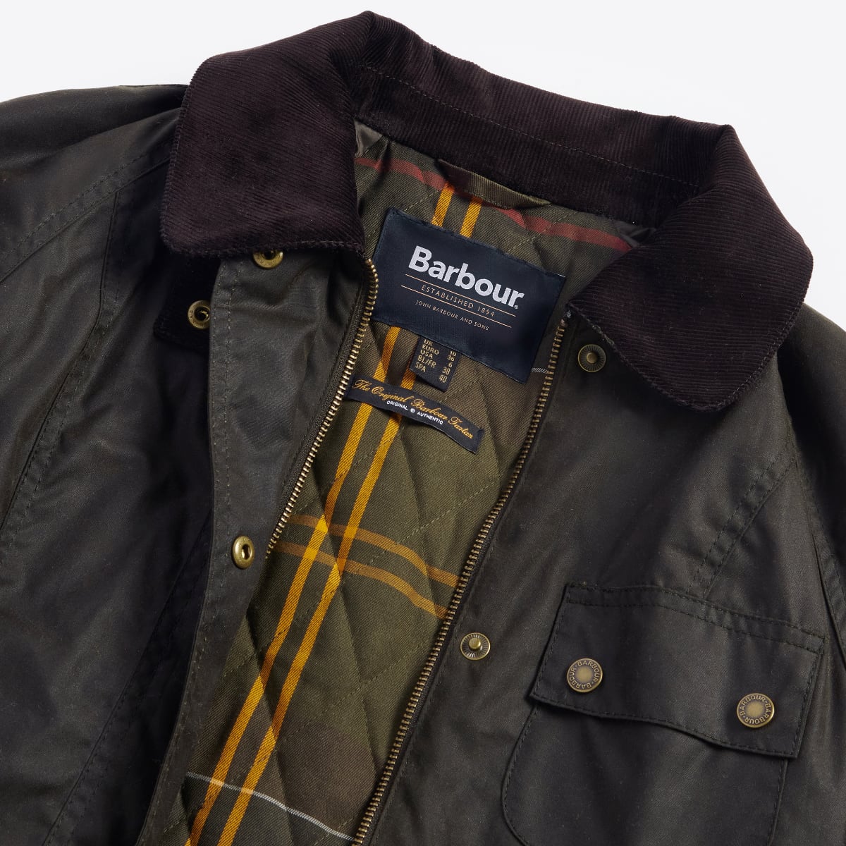Barbour Solway Zipper Women's Waxed Jacket | Olive
