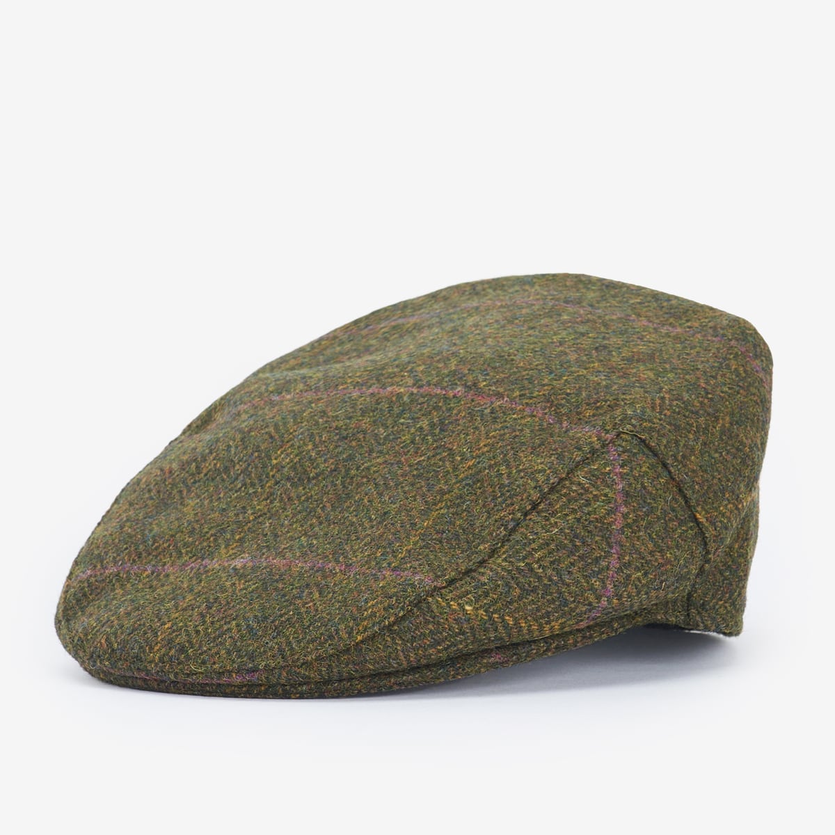 Barbour Crieff Flat Cap | Olive (Purple | Yellow)