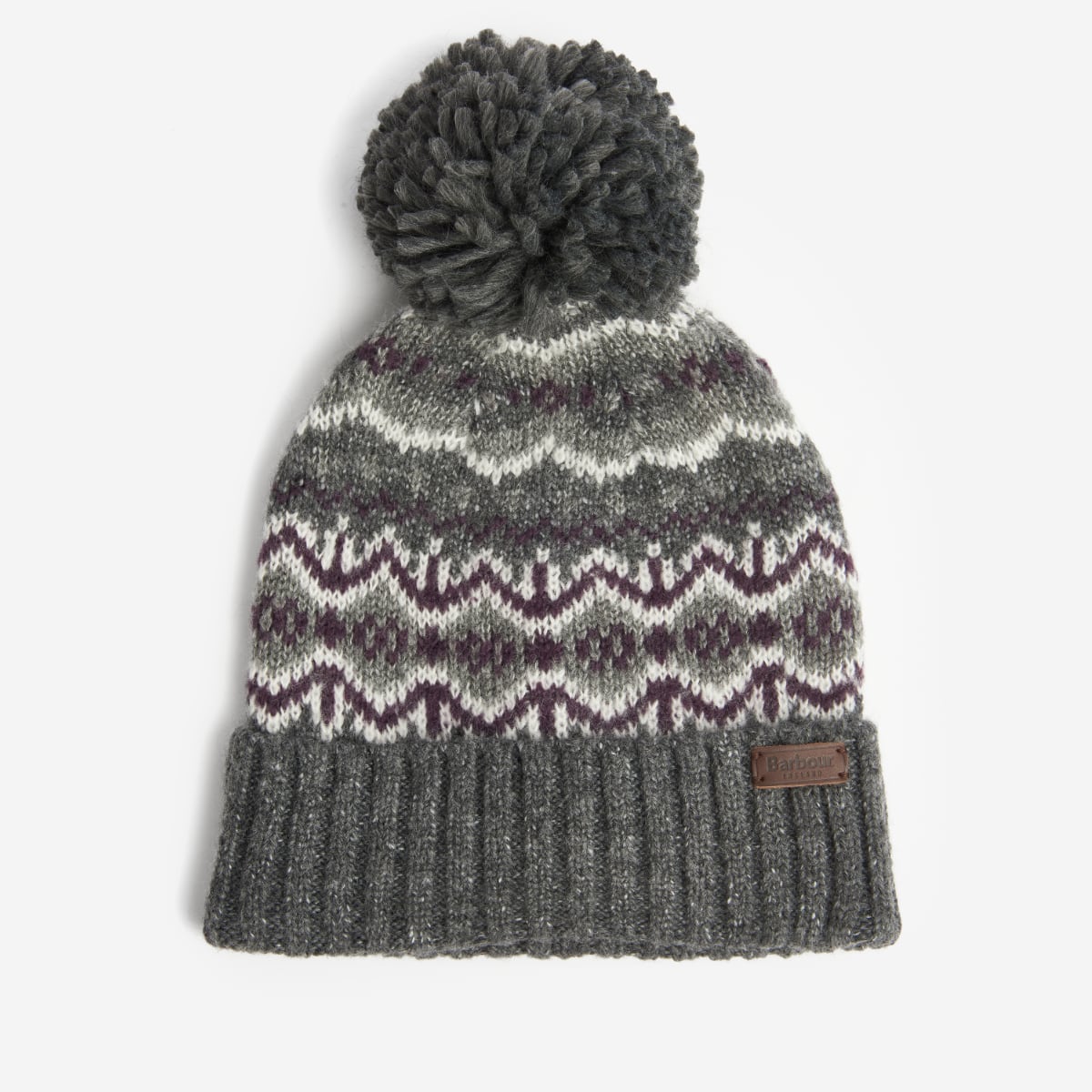 Barbour Case Fairisle Beanie | Black Slate Tartan